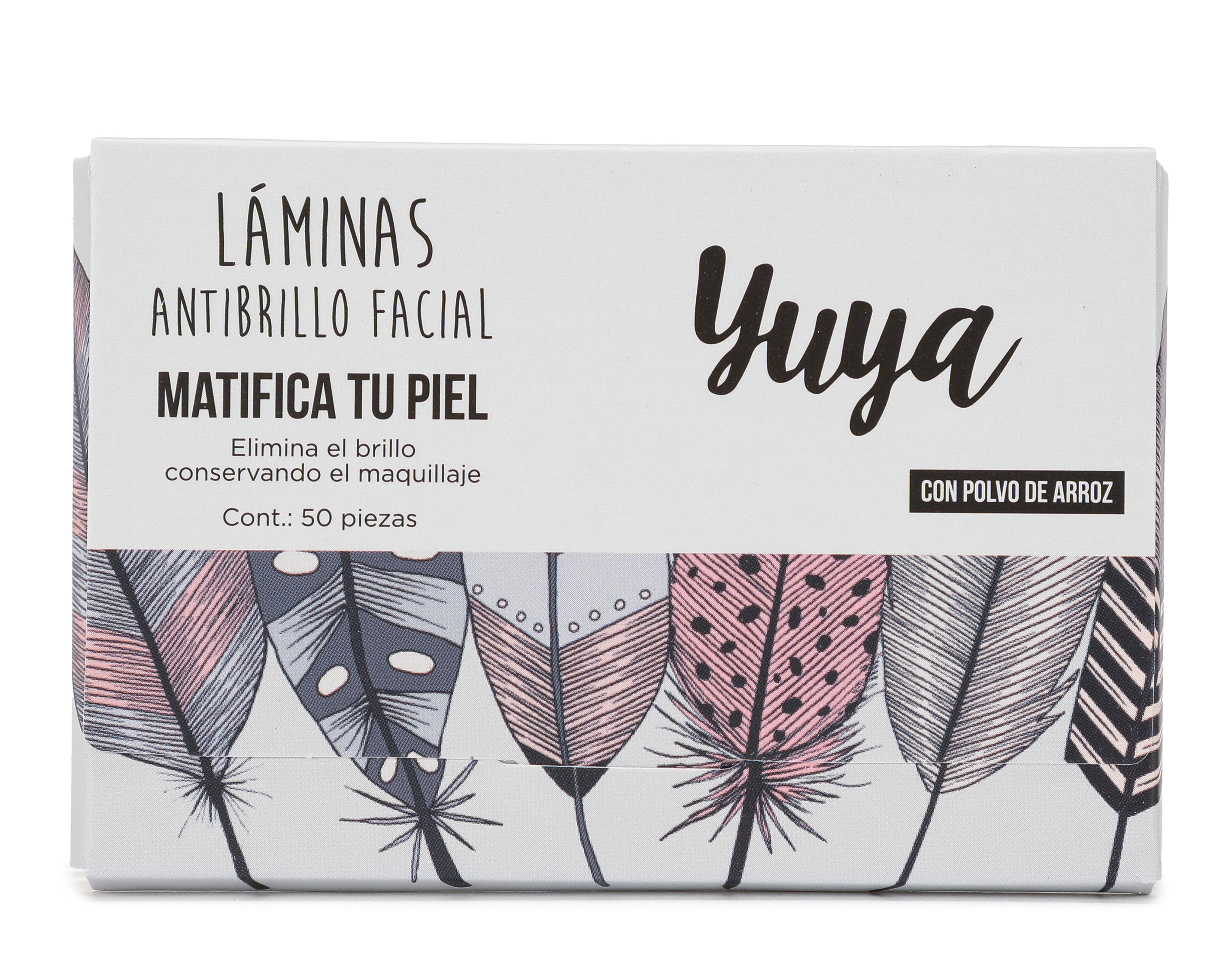 Foto 1 | Láminas Antibrillo Facial Yuya Matificante 50 Piezas