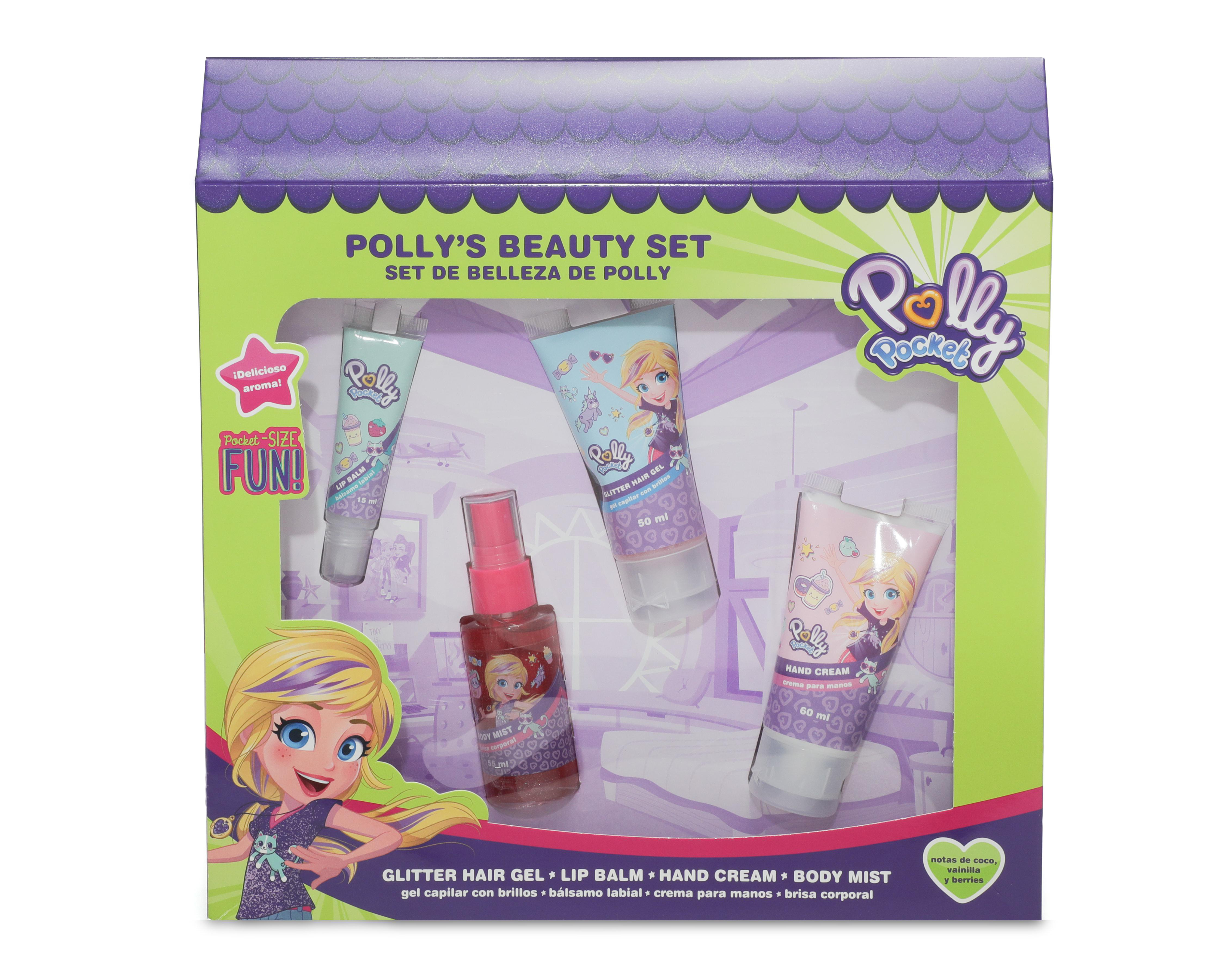 Foto 8 pulgar | Set de Belleza para Niña Polly Pocket 4 Piezas