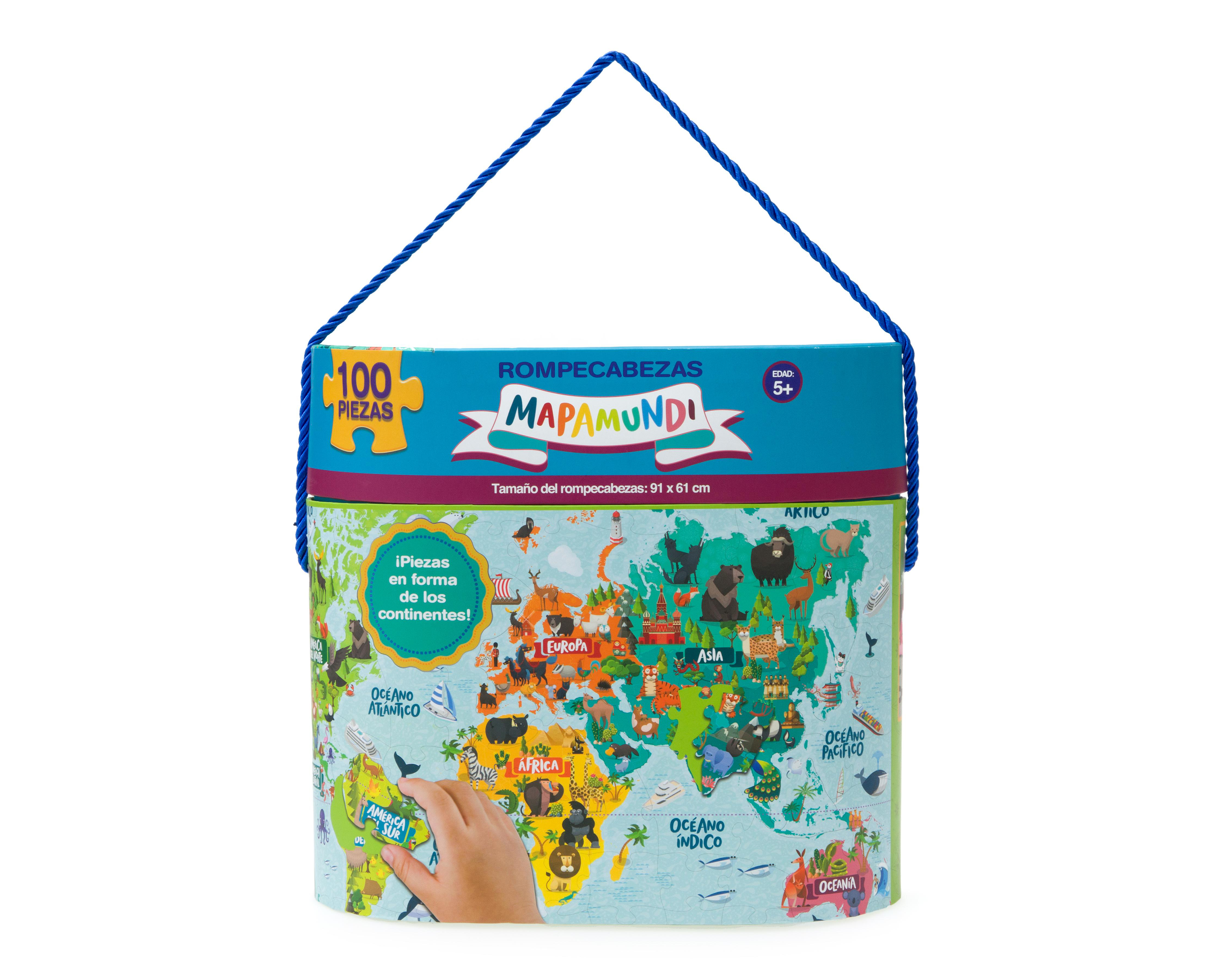Foto 1 | Rompecabezas Mapamundi Novelty 100 Piezas