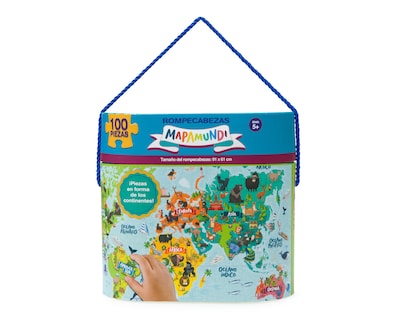 Foto 1 | Rompecabezas Mapamundi Novelty 100 Piezas