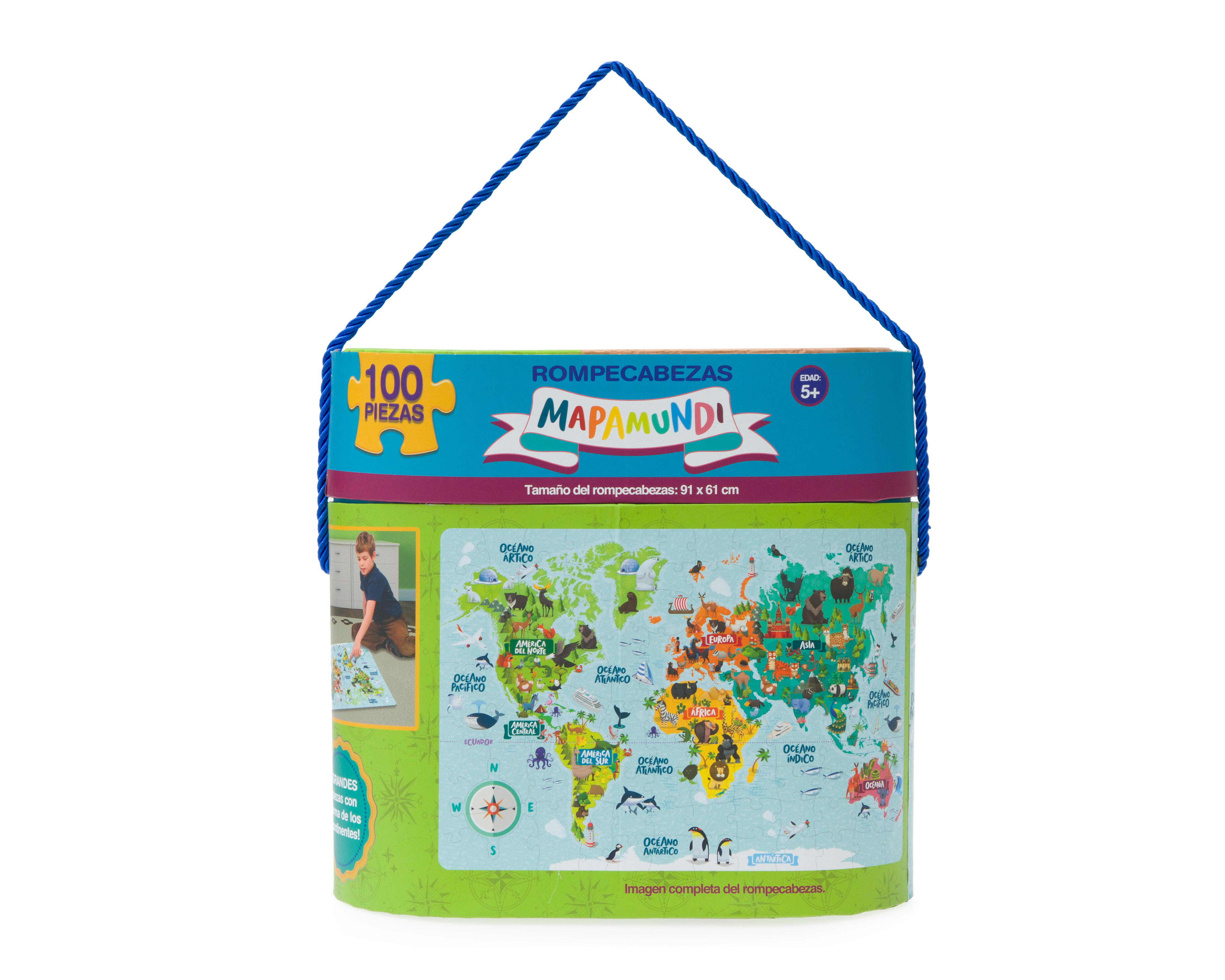 Foto 2 | Rompecabezas Mapamundi Novelty 100 Piezas