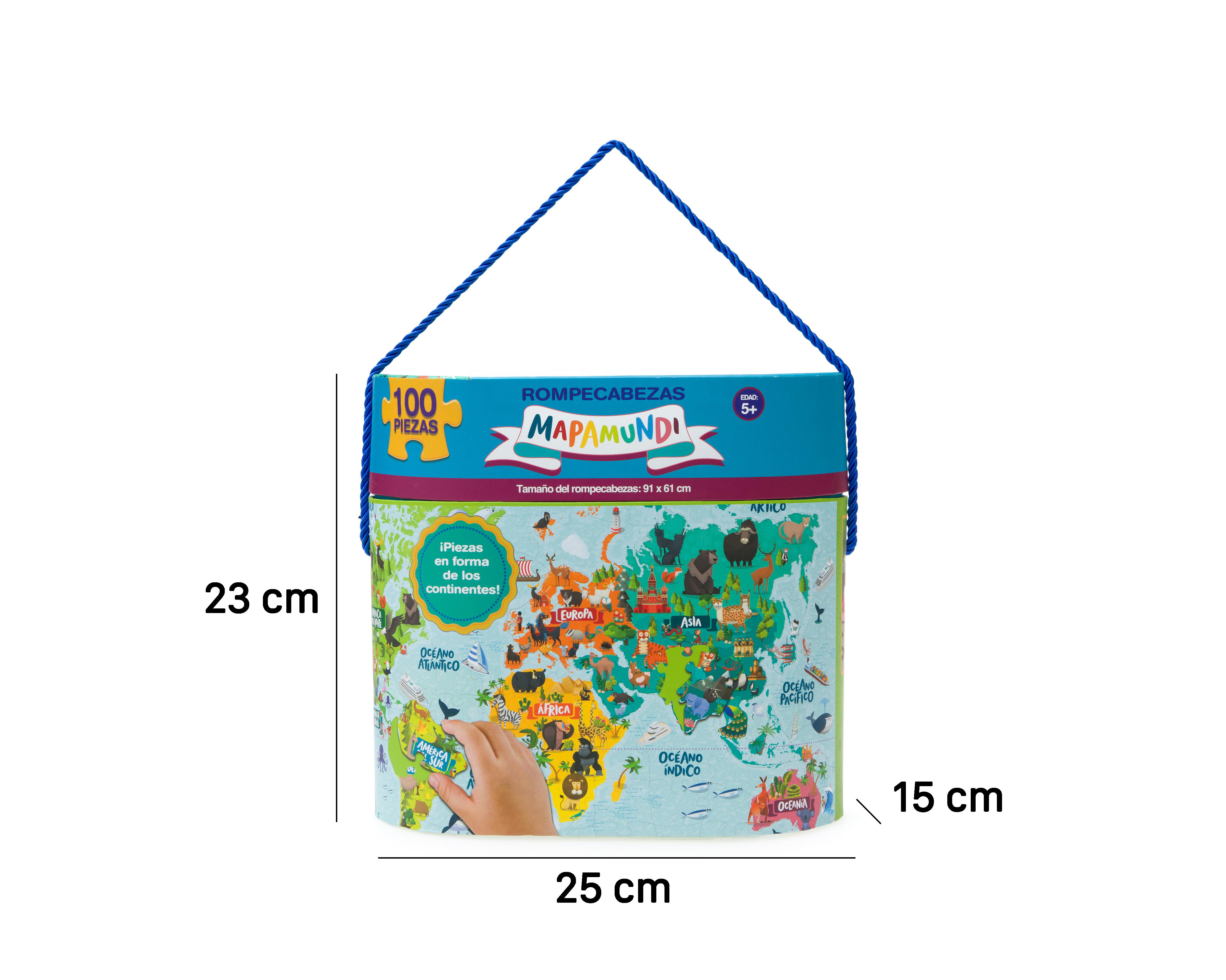 Foto 5 pulgar | Rompecabezas Mapamundi Novelty 100 Piezas
