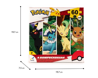 Foto 4 | Rompecabezas Pokémon 4 en 1 240 Piezas