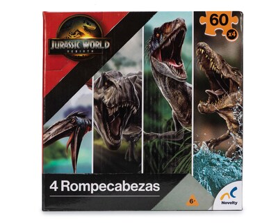 Foto 1 | Rompecabezas Jurassic World 4 en 1 Novelty 240 Piezas