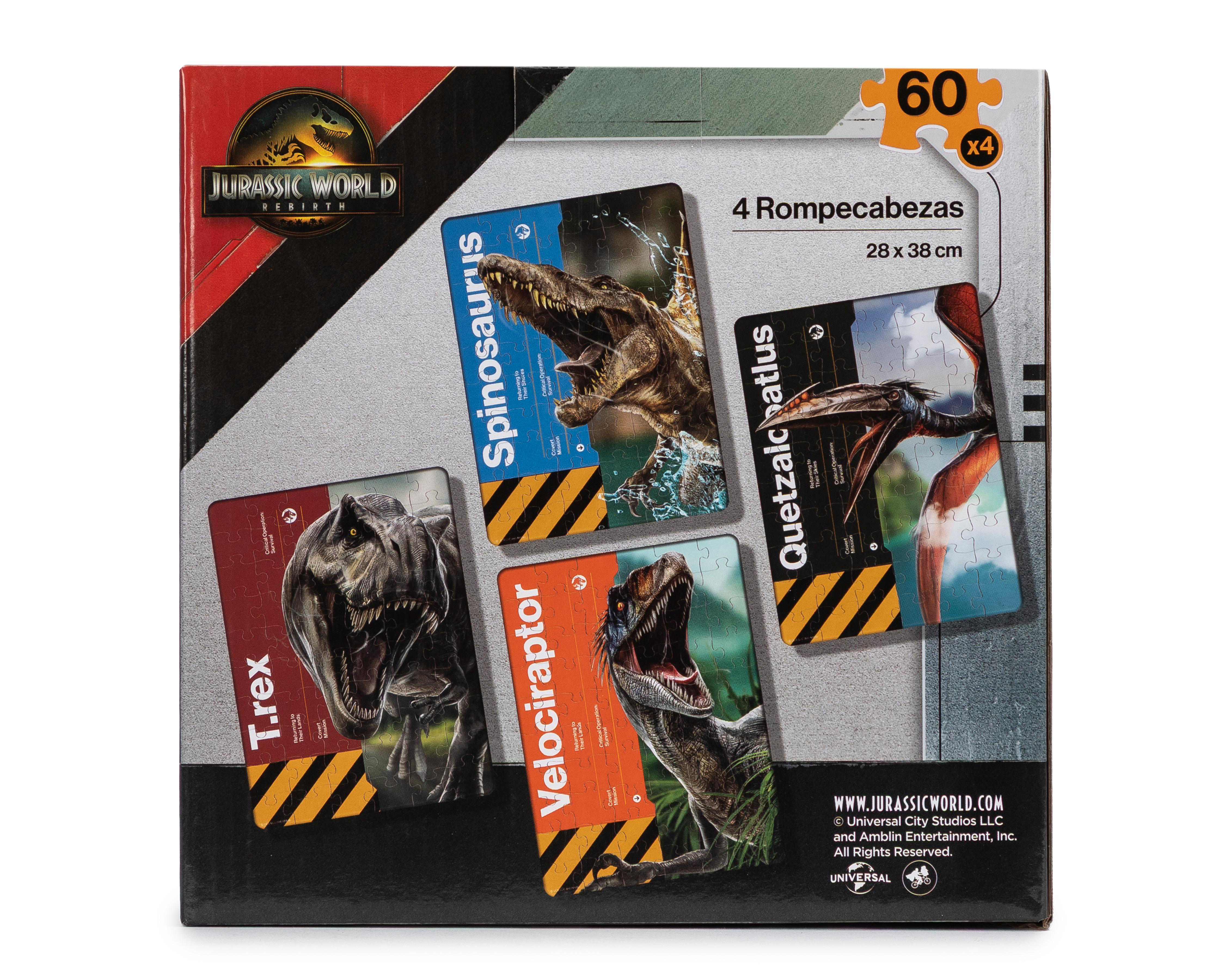 Foto 4 pulgar | Rompecabezas Jurassic World 4 en 1 Novelty 240 Piezas