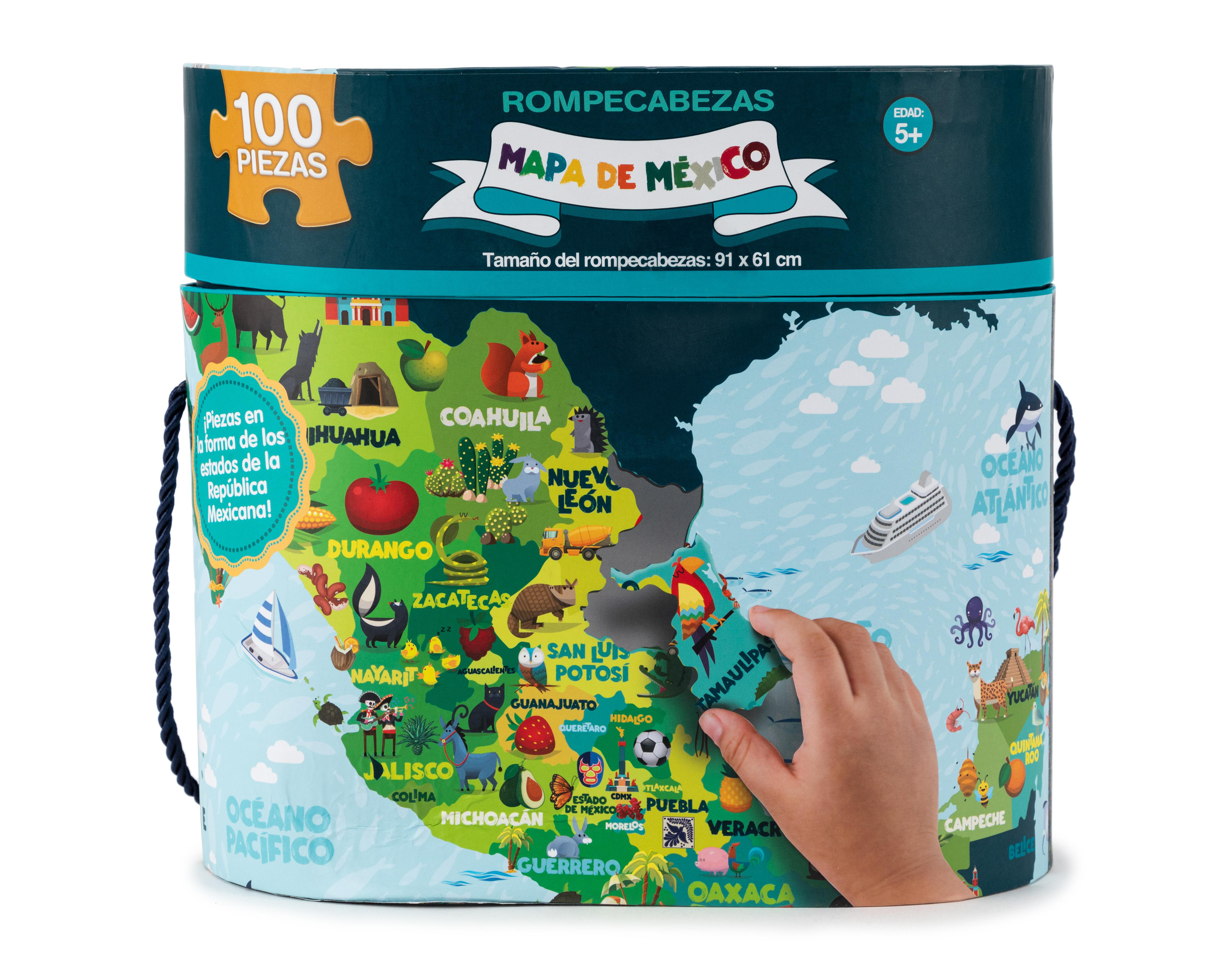 Rompecabezas Mapa de México Novelty 100 Piezas