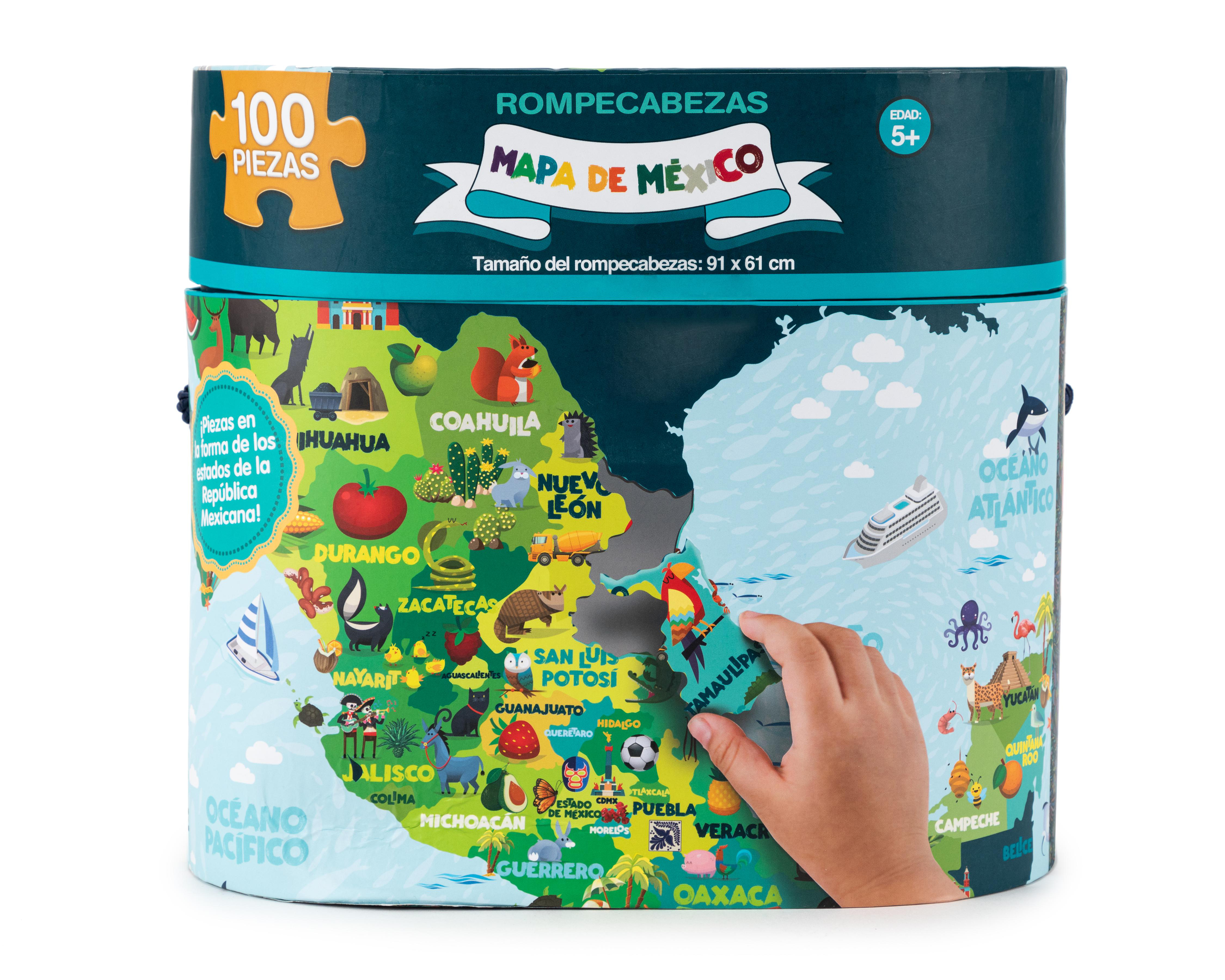 Foto 3 pulgar | Rompecabezas Mapa de México Novelty 100 Piezas