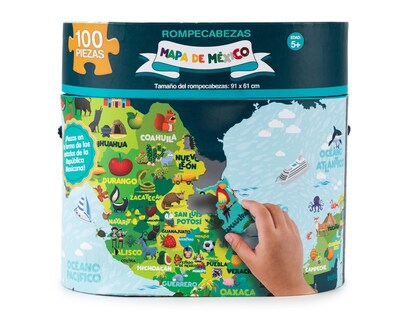 Foto 2 | Rompecabezas Mapa de México Novelty 100 Piezas