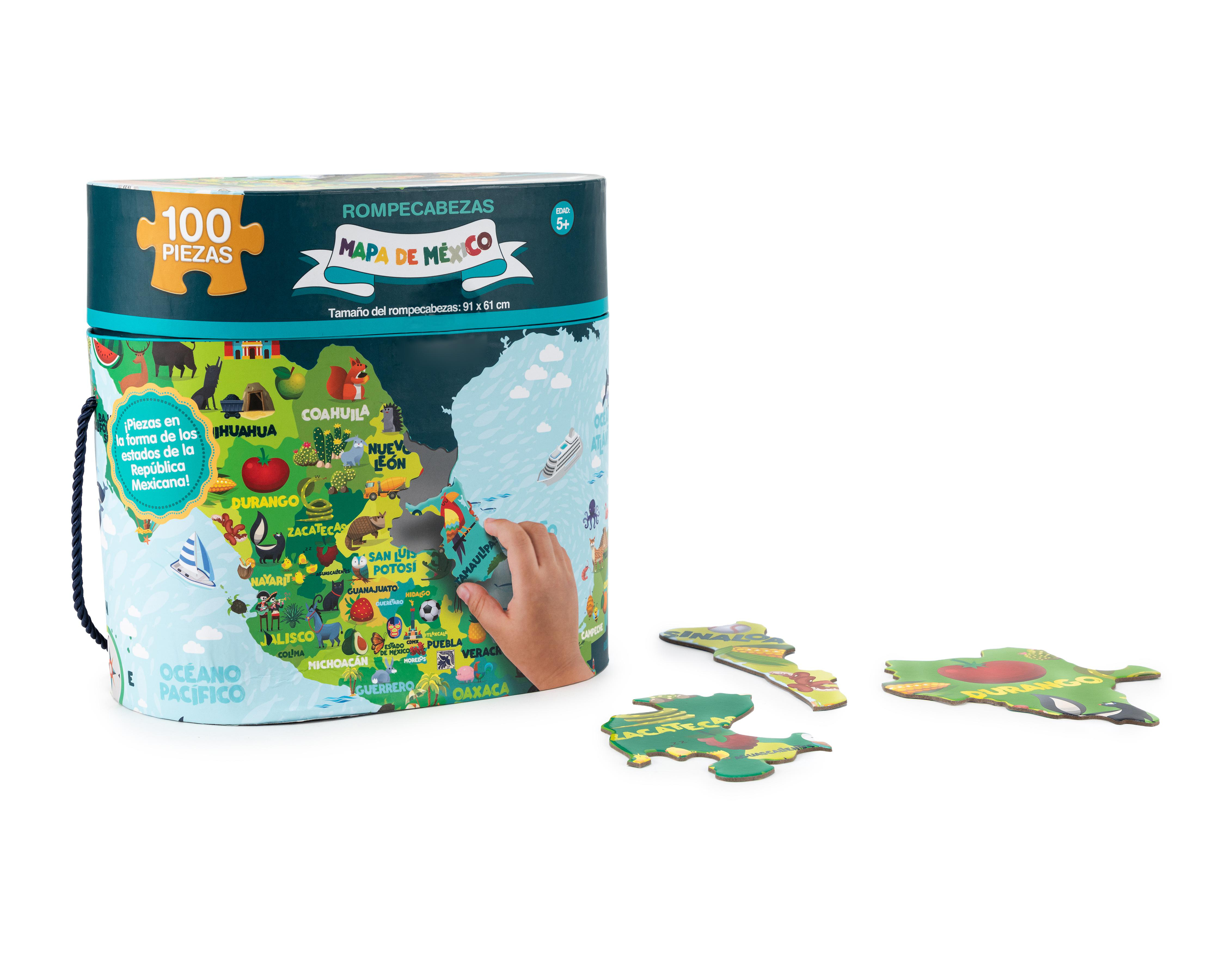 Foto 4 pulgar | Rompecabezas Mapa de México Novelty 100 Piezas