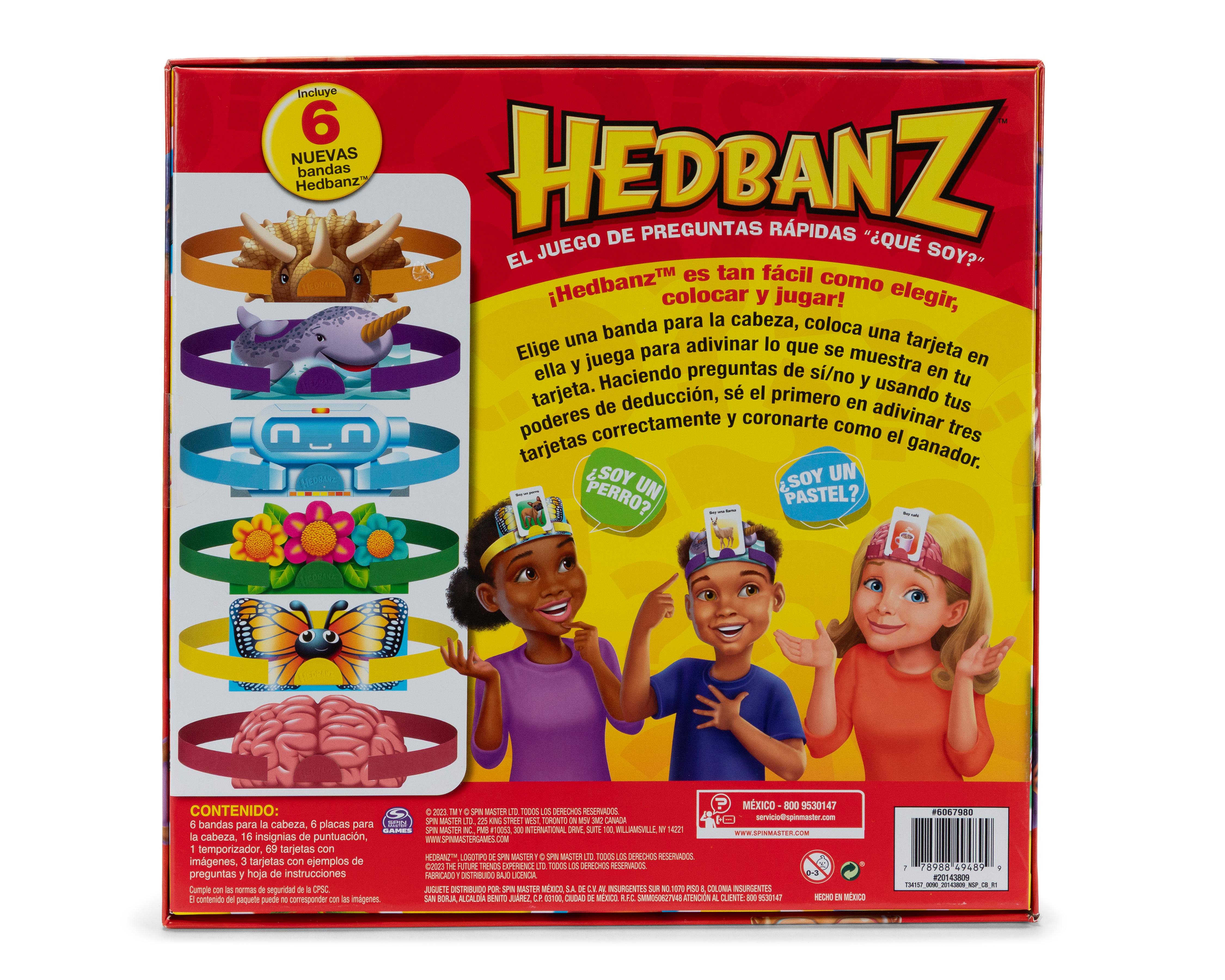 Foto 3 pulgar | Juego de Mesa Hedbanz Spin Master