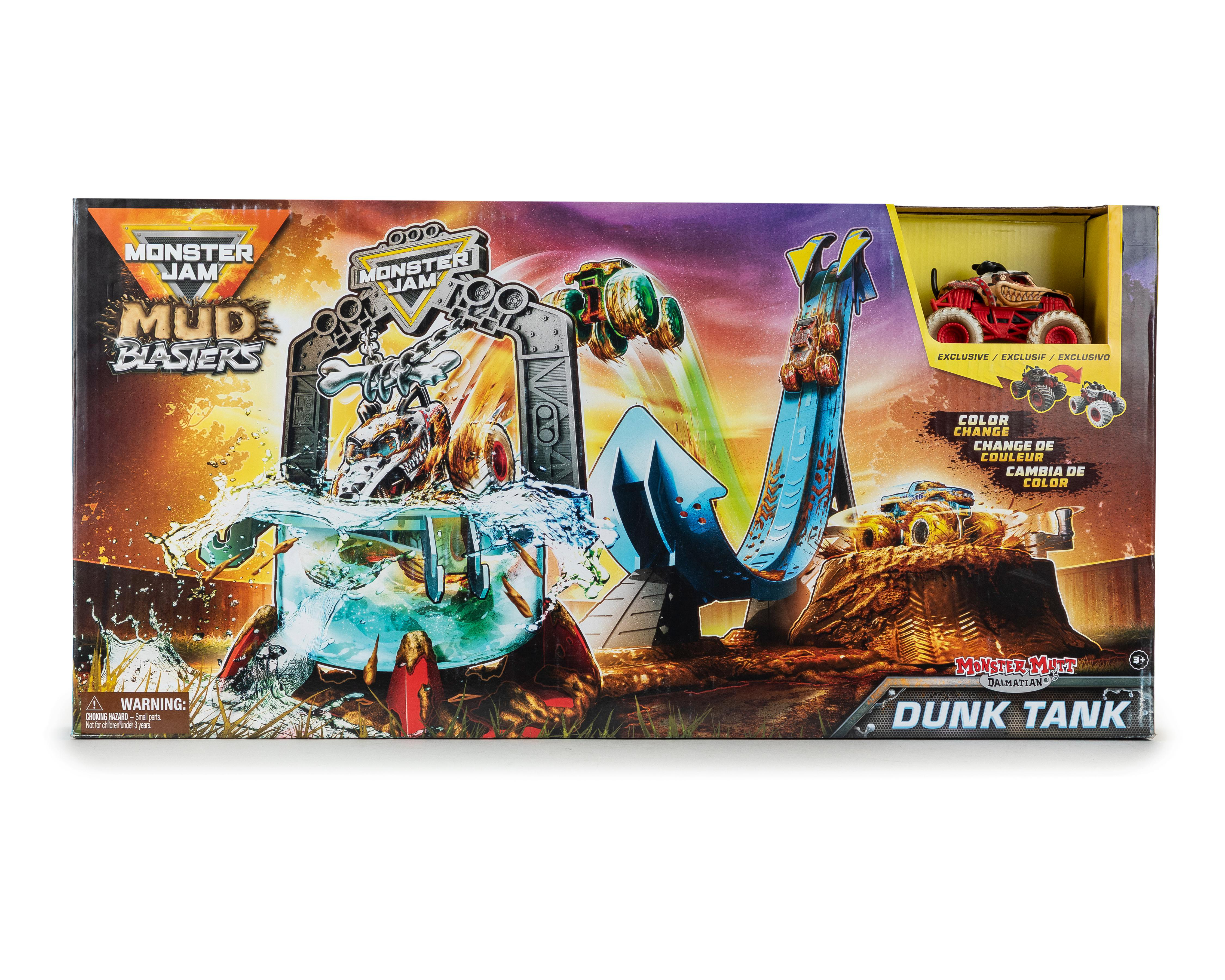 Pista Monster Jam Mud Blaster Dunk Tank con Camión Monstruo