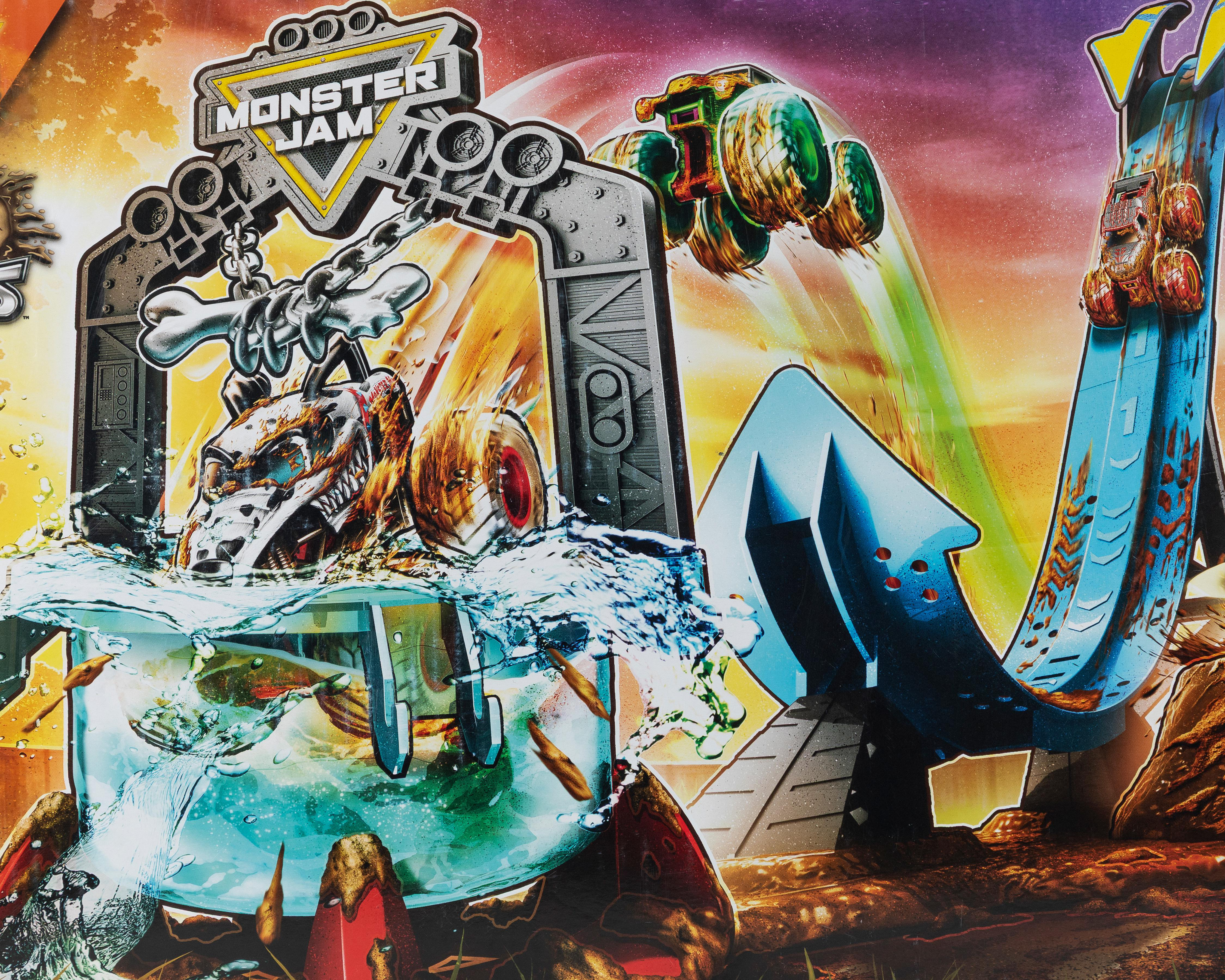 Foto 5 pulgar | Pista Monster Jam Mud Blaster Dunk Tank con Camión Monstruo