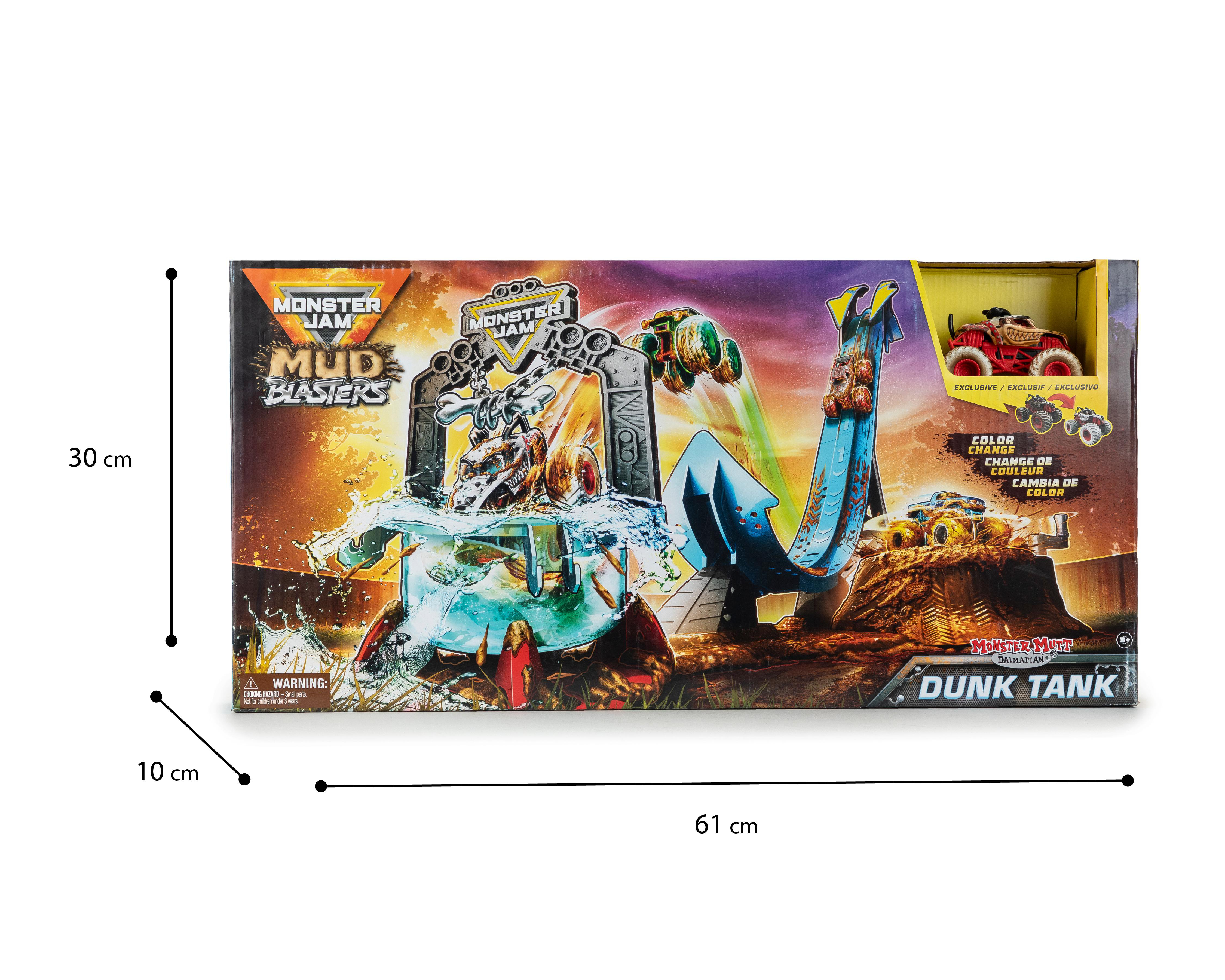 Foto 5 | Pista Monster Jam Mud Blaster Dunk Tank con Camión Monstruo
