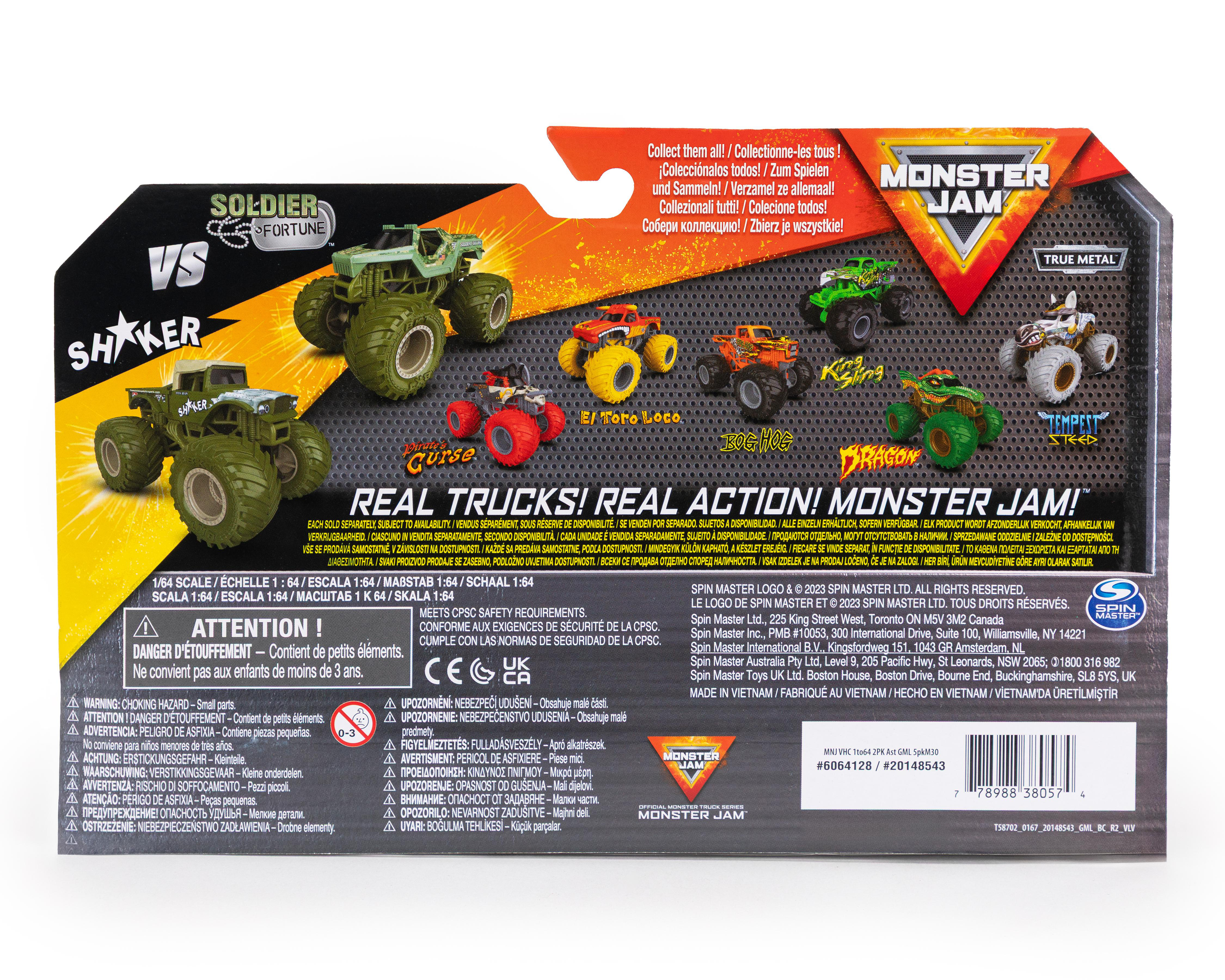 Foto 3 pulgar | Carros Monster Jam Spin Master 2 Piezas al Azar