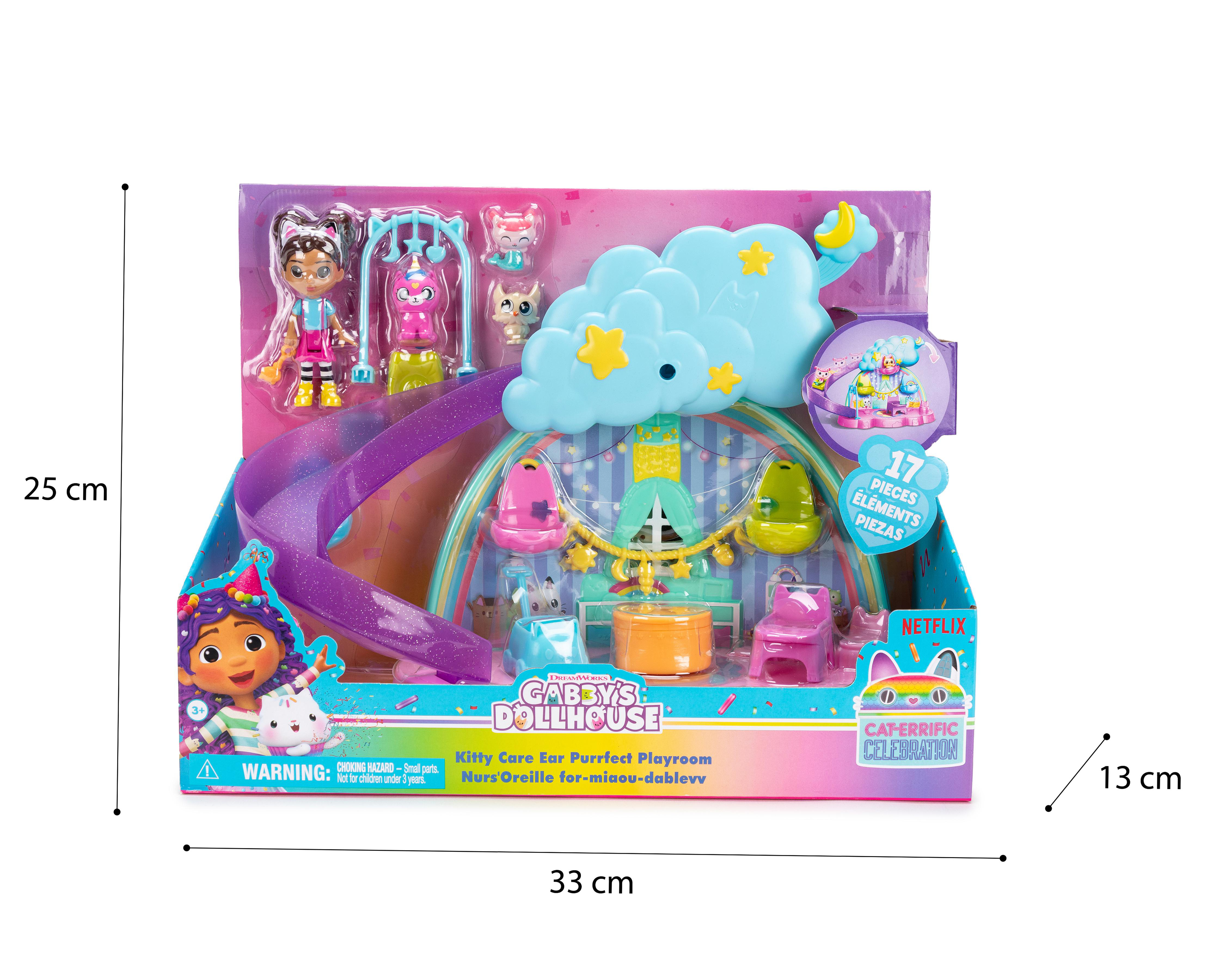Foto 5 pulgar | Set de Figuras Gabby's Dollhouse Kitty Care Ear Purrfect Playroom