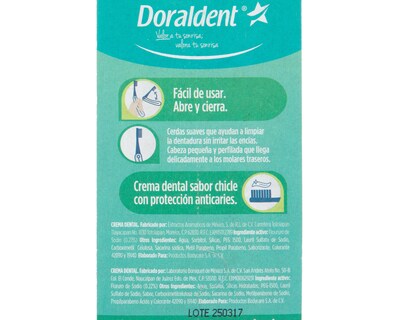 Foto 3 | Cepillo de Dientes con Pasta Dental Doraldent Chavo del Ocho 2 Piezas