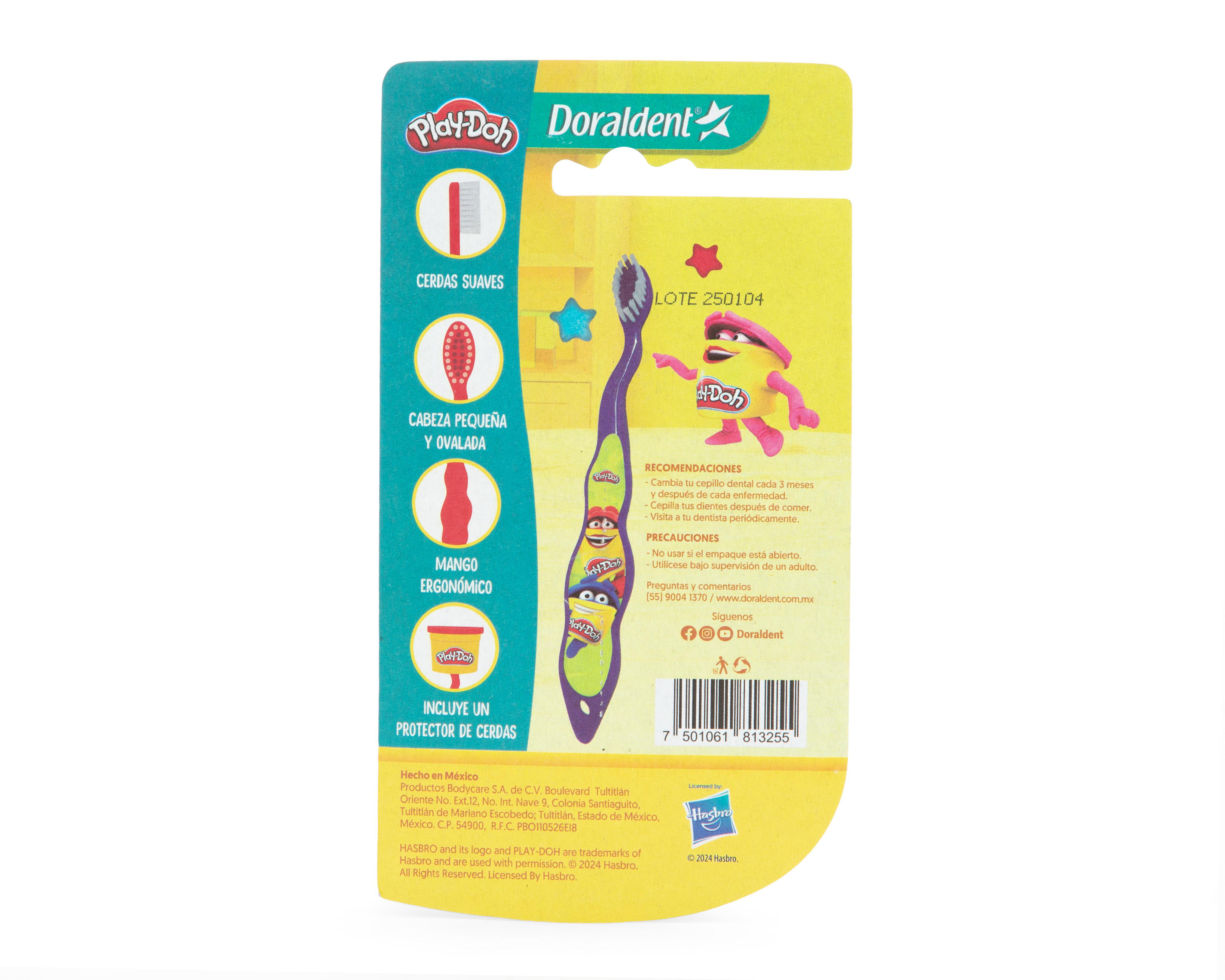 Foto 3 pulgar | Cepillo de Dientes con Protector de Cerdas Doraldent Play-Doh 2 Piezas