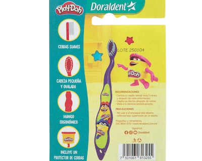 Foto 3 | Cepillo de Dientes con Protector de Cerdas Doraldent Play-Doh 2 Piezas