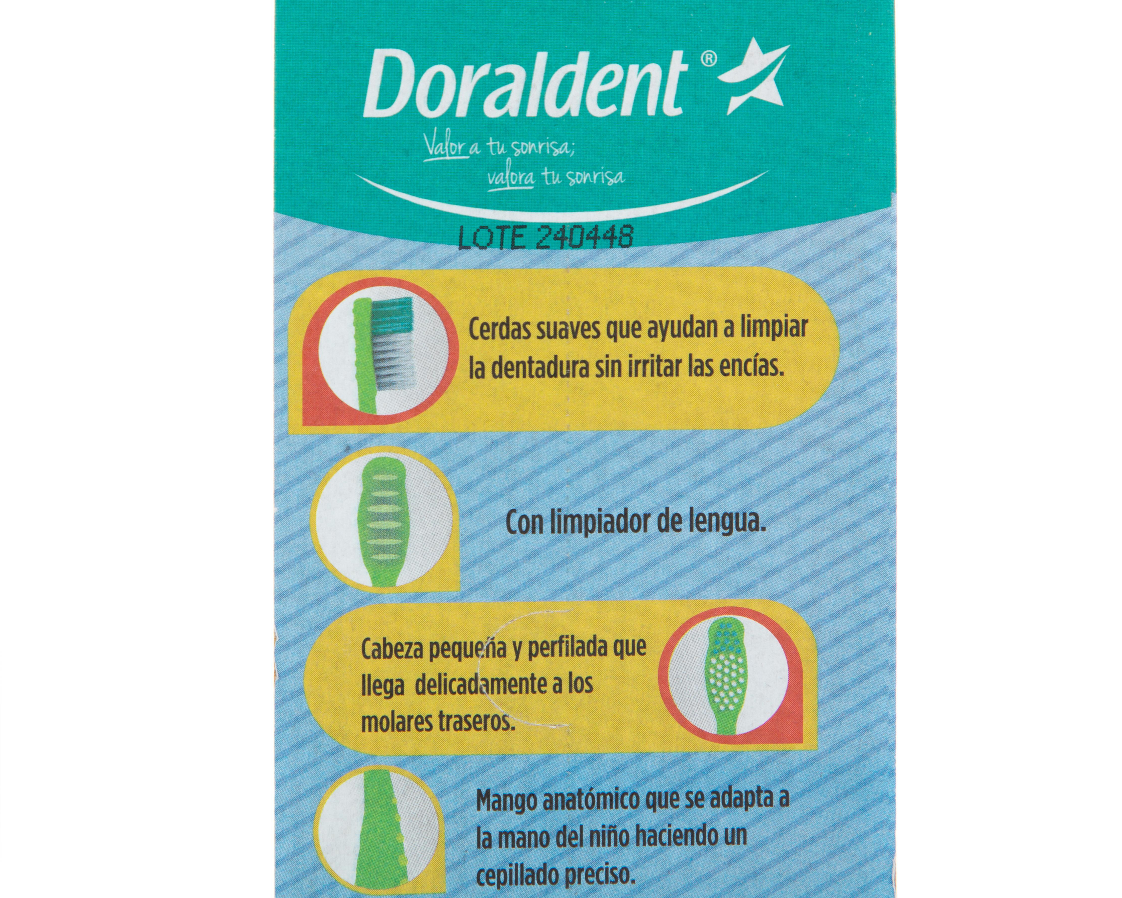 Foto 4 pulgar | Cepillo de Dientes con Protector de Cerdas Doraldent Chavo del Ocho 2 Piezas
