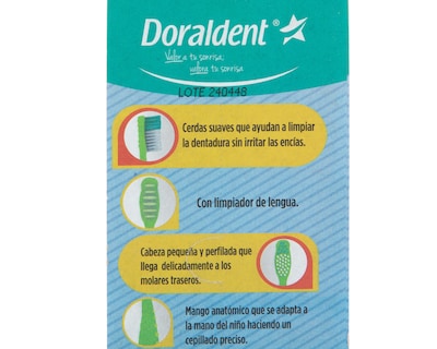 Foto 3 | Cepillo de Dientes con Protector de Cerdas Doraldent Chavo del Ocho 2 Piezas