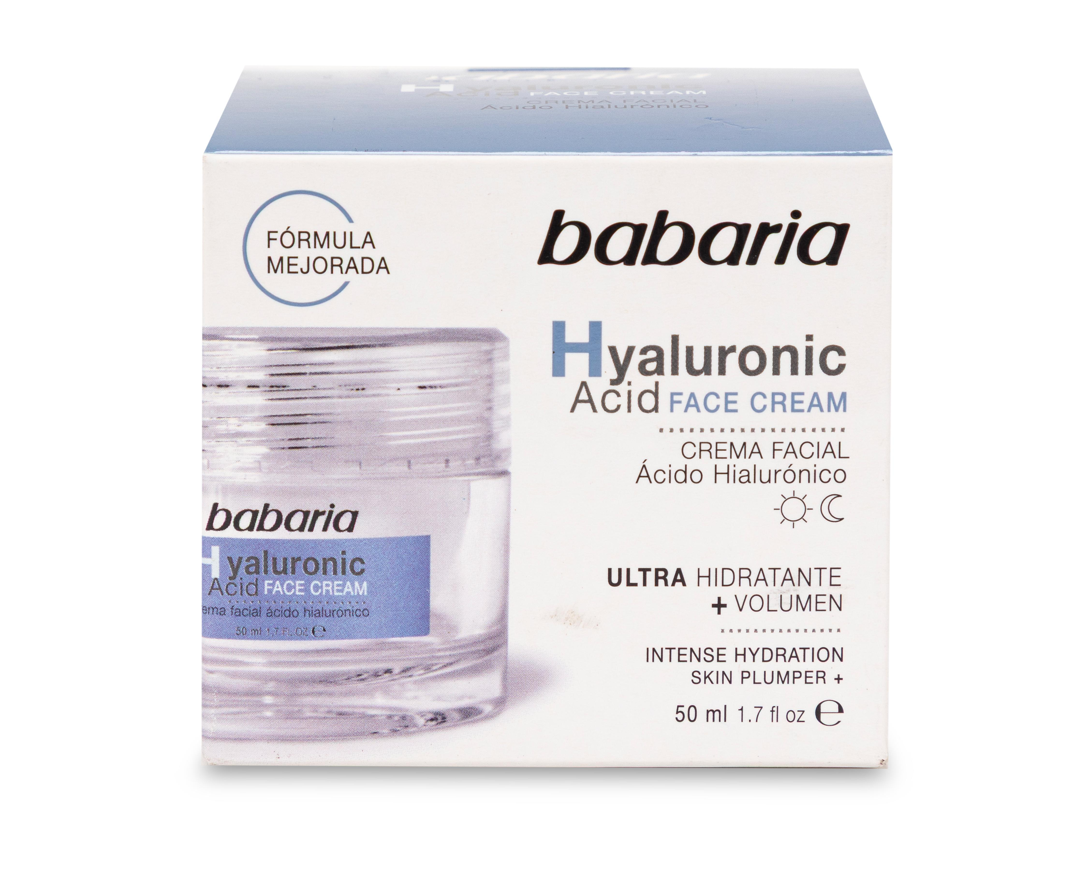 Crema Facial Babaria con Ácido Hialurónico 50 ml