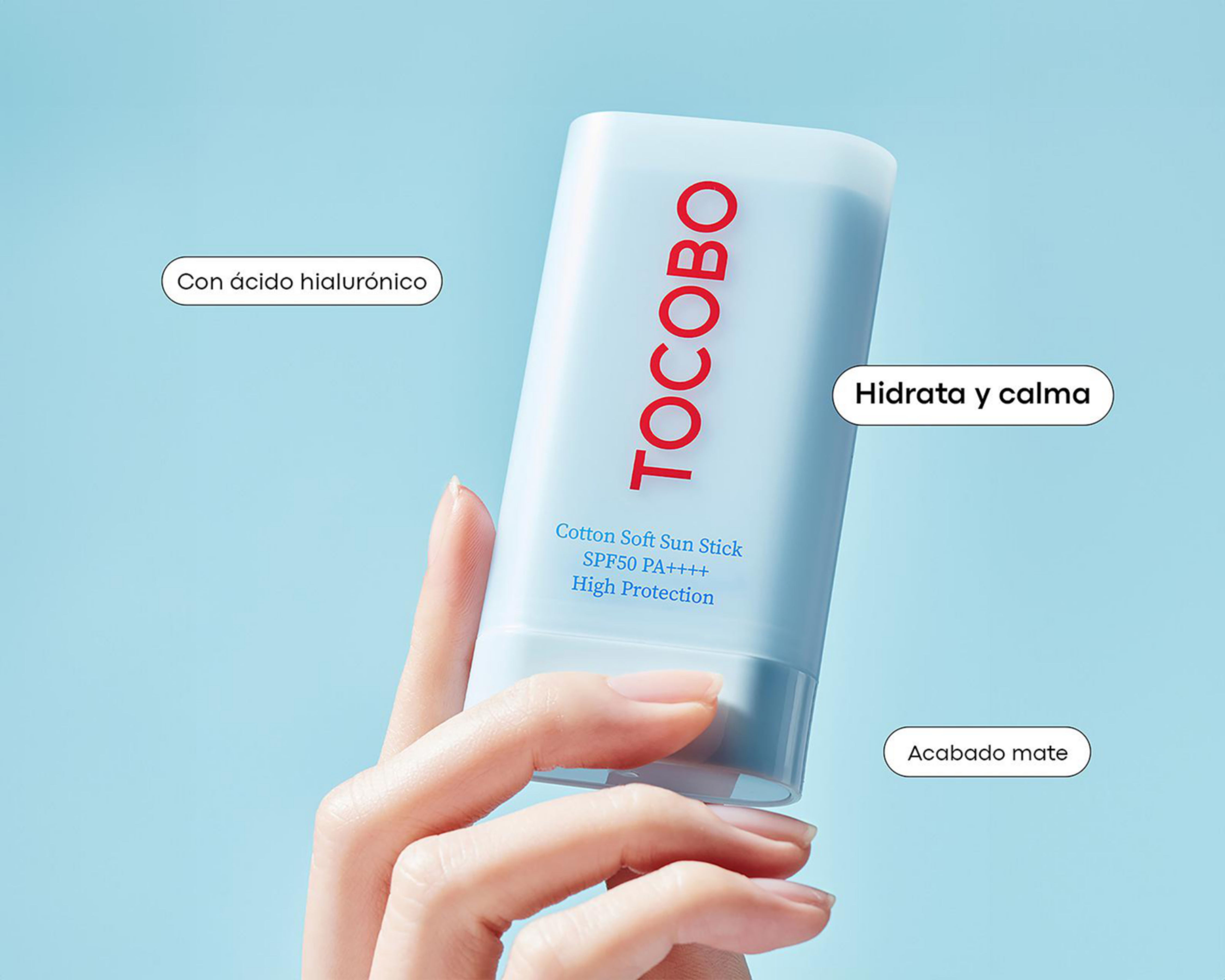 Foto 3 | Protector Solar en Barra SPF50+ PA++++ TOCOBO Cotton Soft Sun Stick 19 gr