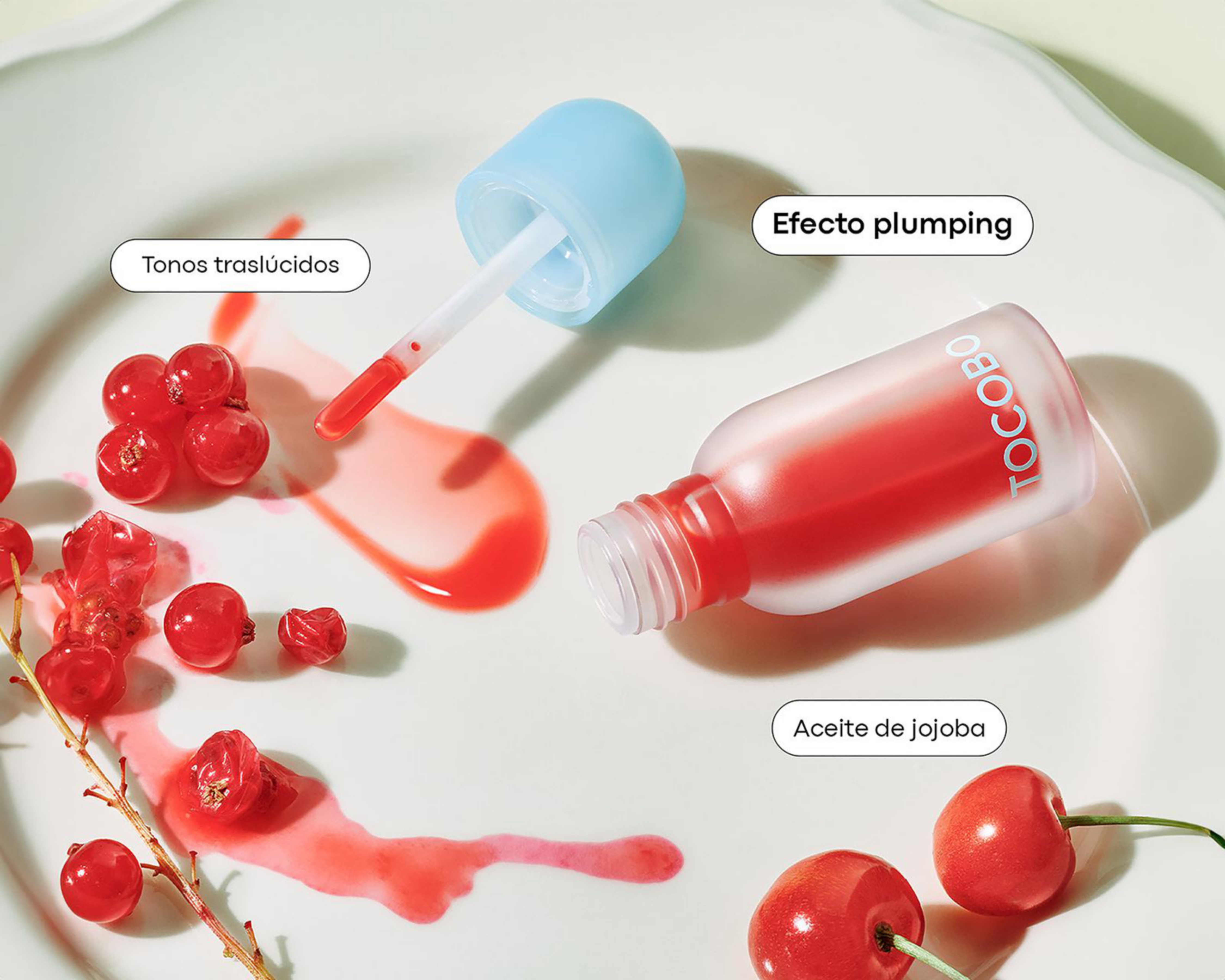 Foto 4 pulgar | Brillo Labial Tocobo Juicy Berry Plumping Lip Oil 01 Chill Red 4 g