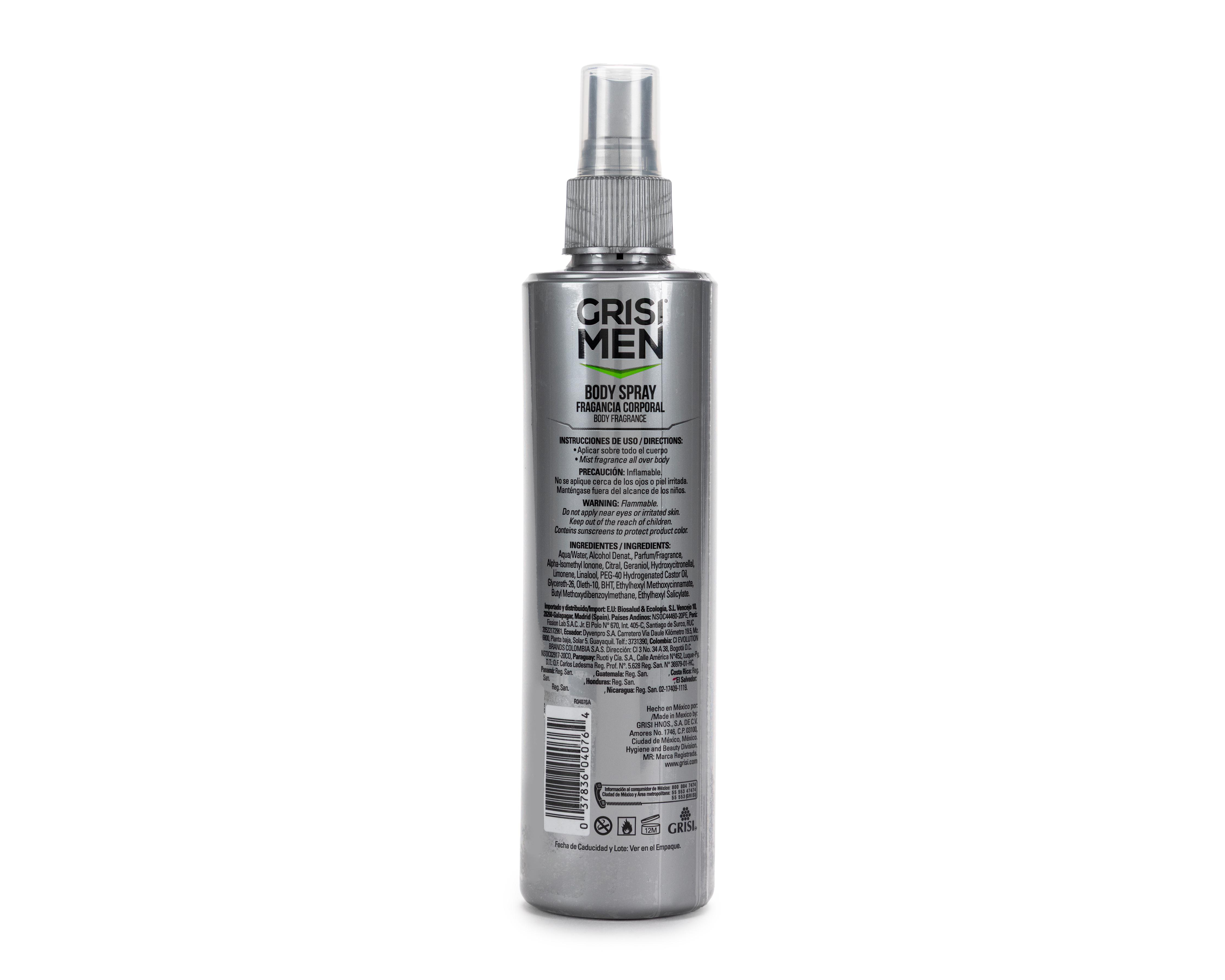 Foto 3 pulgar | Body Spray Grisi Men Refreshing Sport 240 ml