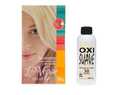 Foto 1 | Decolorante Capilar en Polvo D de la Vega 50 g y Peróxido en Crema 100 ml