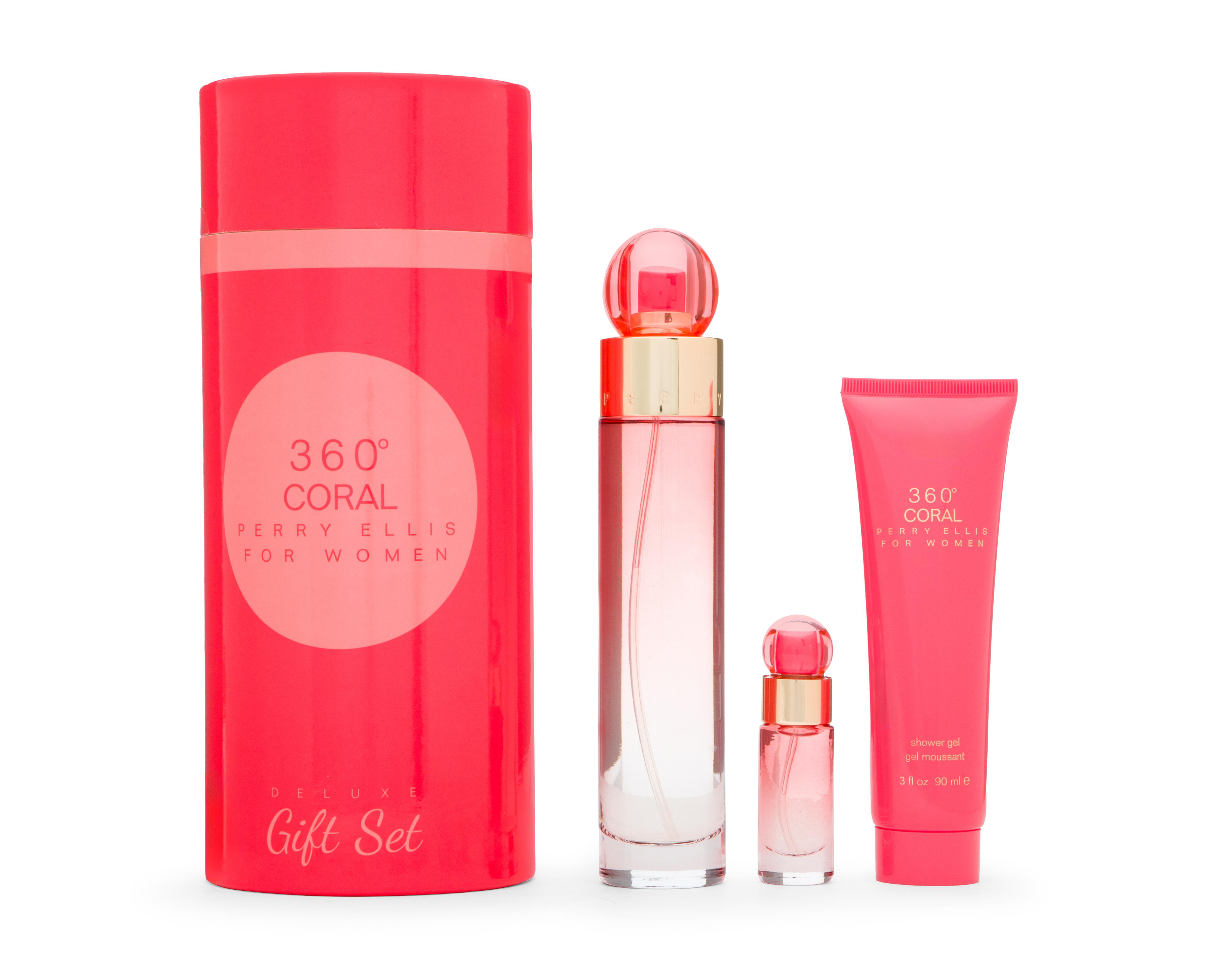 Foto 1 | Estuche para Mujer Perry Ellis 360 Coral 3 Piezas