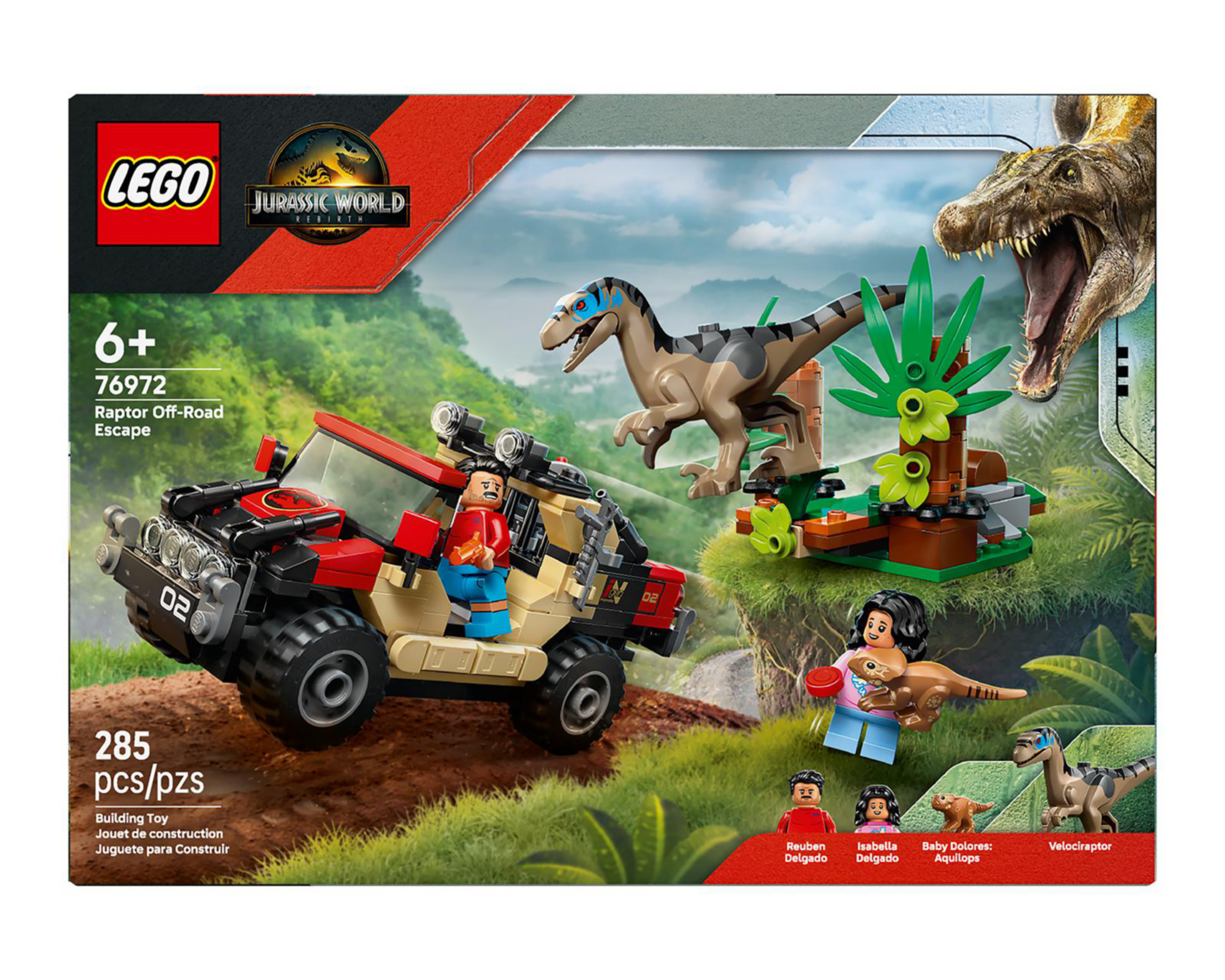 Foto 3 pulgar | LEGO Jurassic World: Huida en Todoterreno y Raptor al Acecho