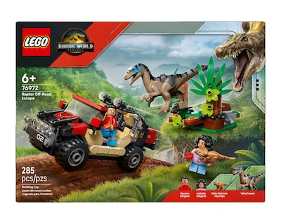 Foto 2 | LEGO Jurassic World: Huida en Todoterreno y Raptor al Acecho