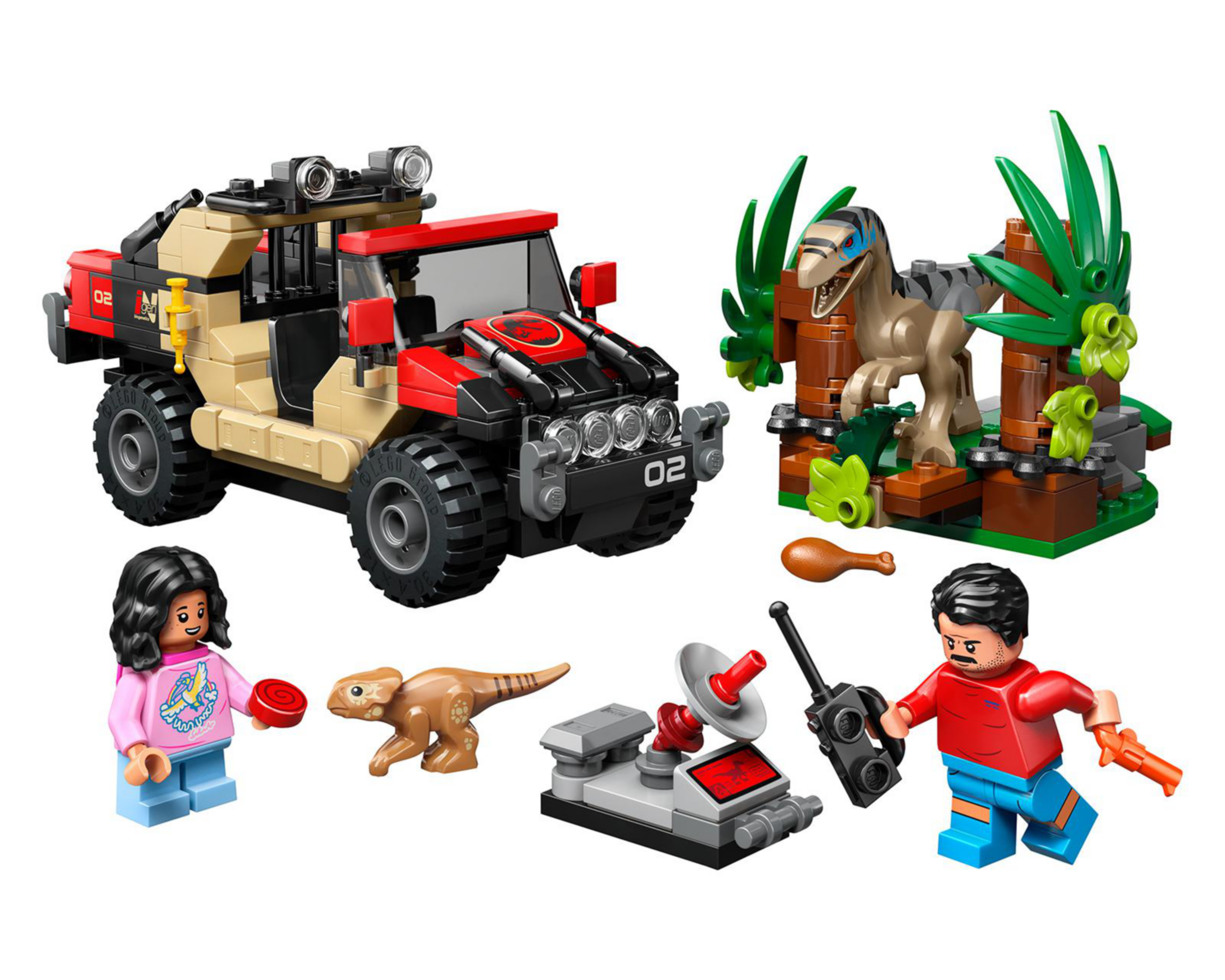 Foto 4 pulgar | LEGO Jurassic World: Huida en Todoterreno y Raptor al Acecho