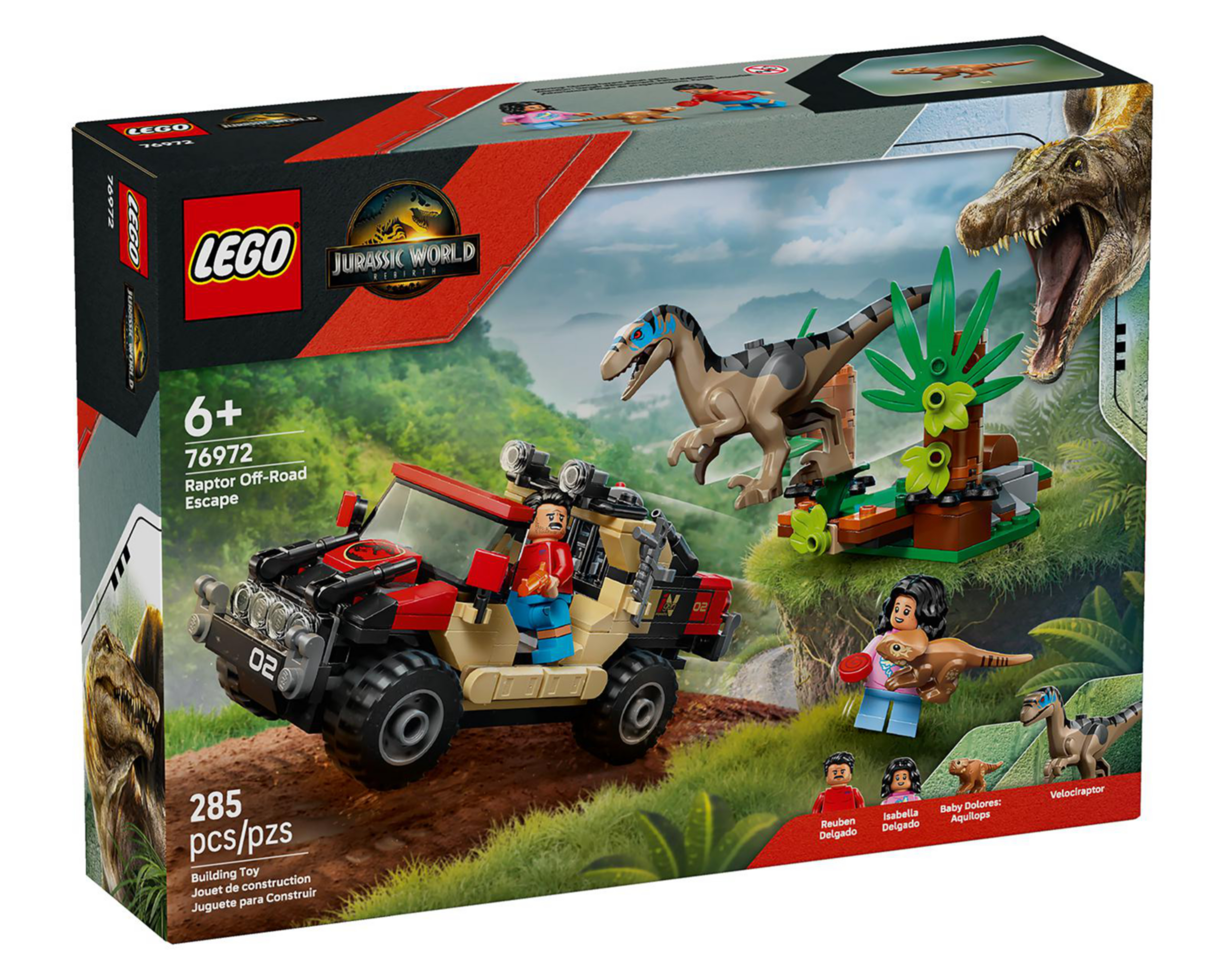 Foto 5 pulgar | LEGO Jurassic World: Huida en Todoterreno y Raptor al Acecho