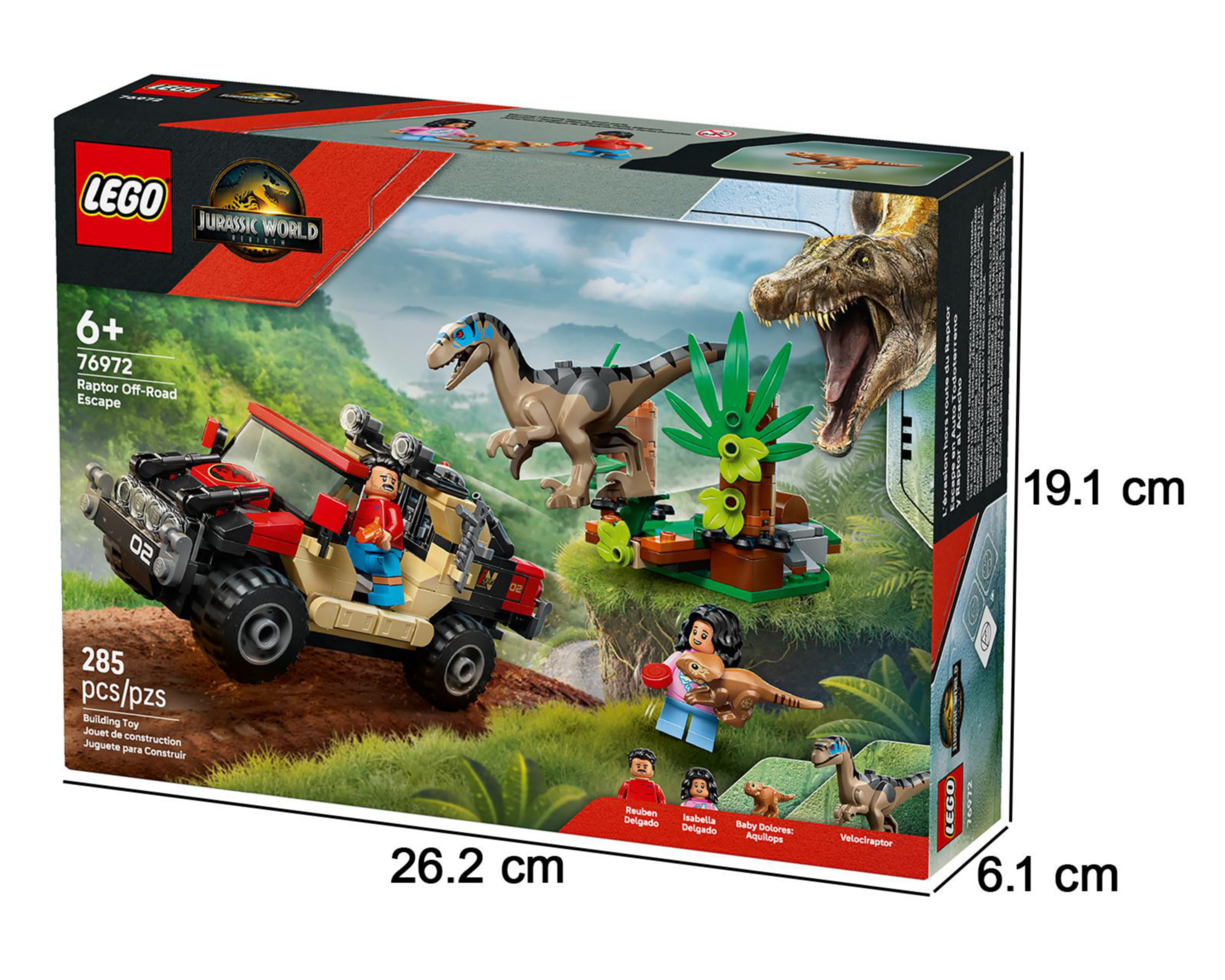 Foto 6 pulgar | LEGO Jurassic World: Huida en Todoterreno y Raptor al Acecho