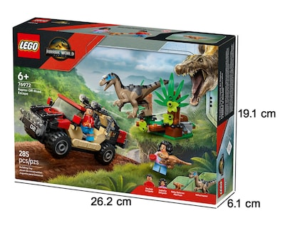 Foto 5 | LEGO Jurassic World: Huida en Todoterreno y Raptor al Acecho