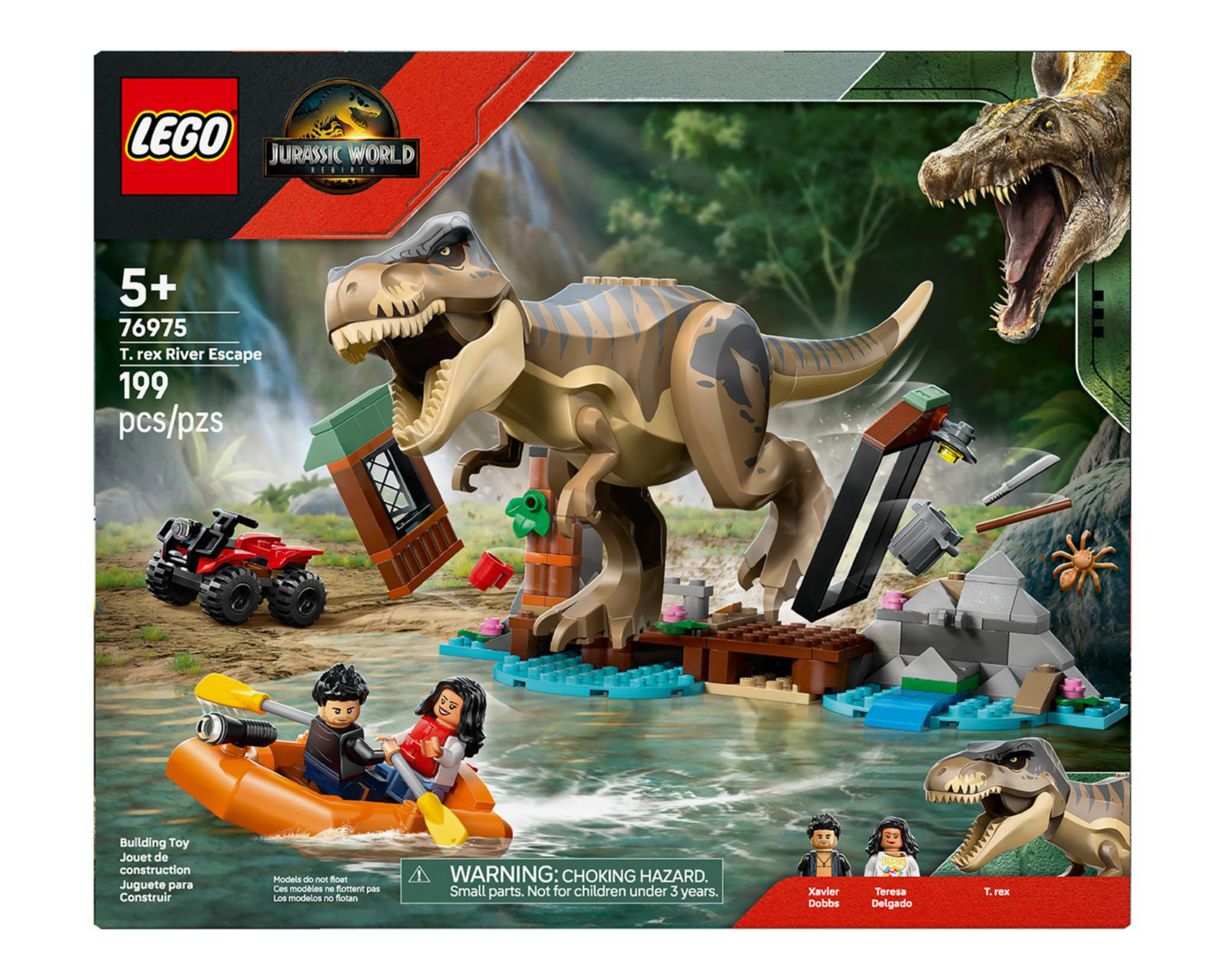 Foto 3 pulgar | LEGO Jurassic World: Huida por el Río y T. Rex a la Caza