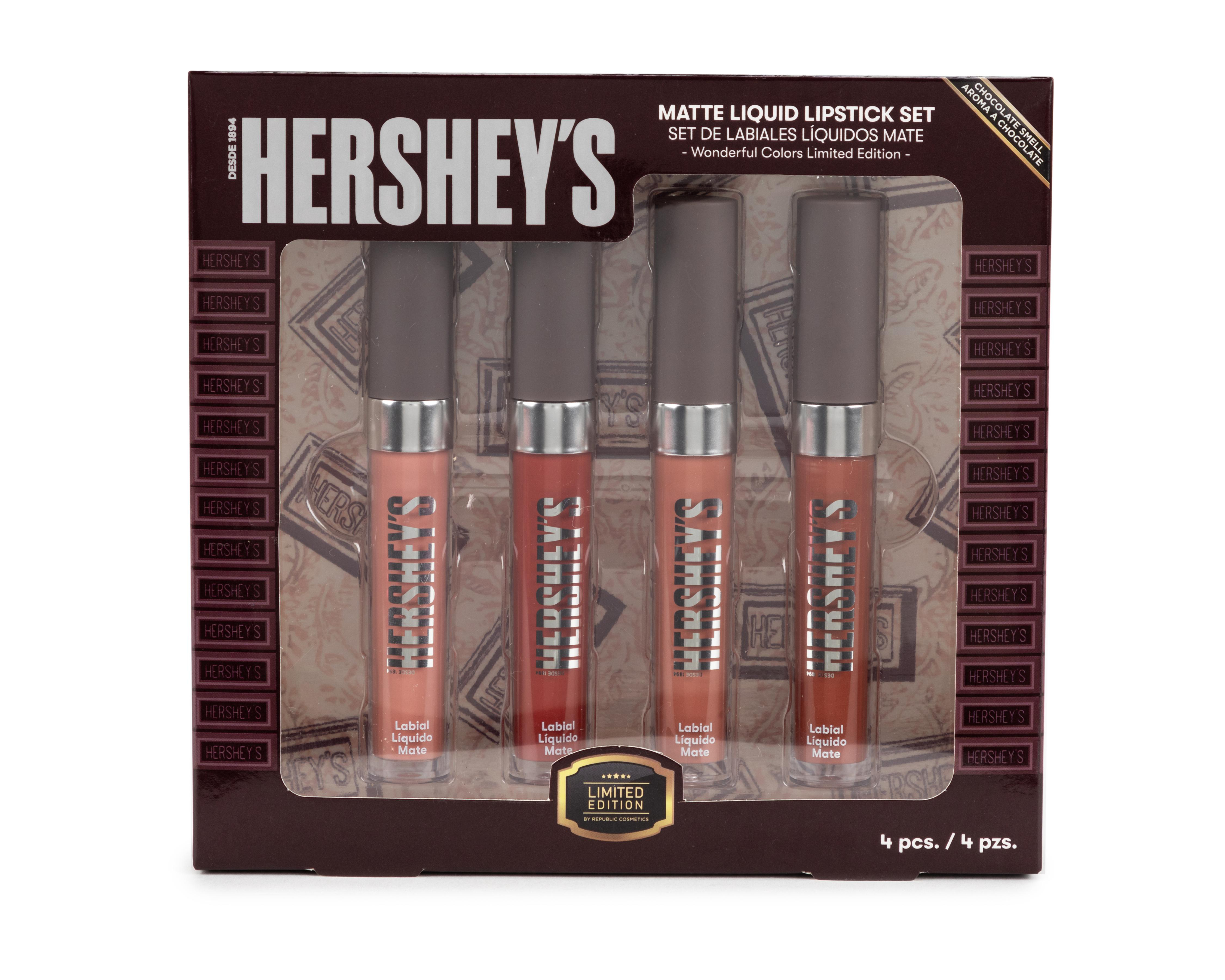 Foto 2 pulgar | Labial Republic Cosmetic Hershey's Wonderful Colors 4 Piezas