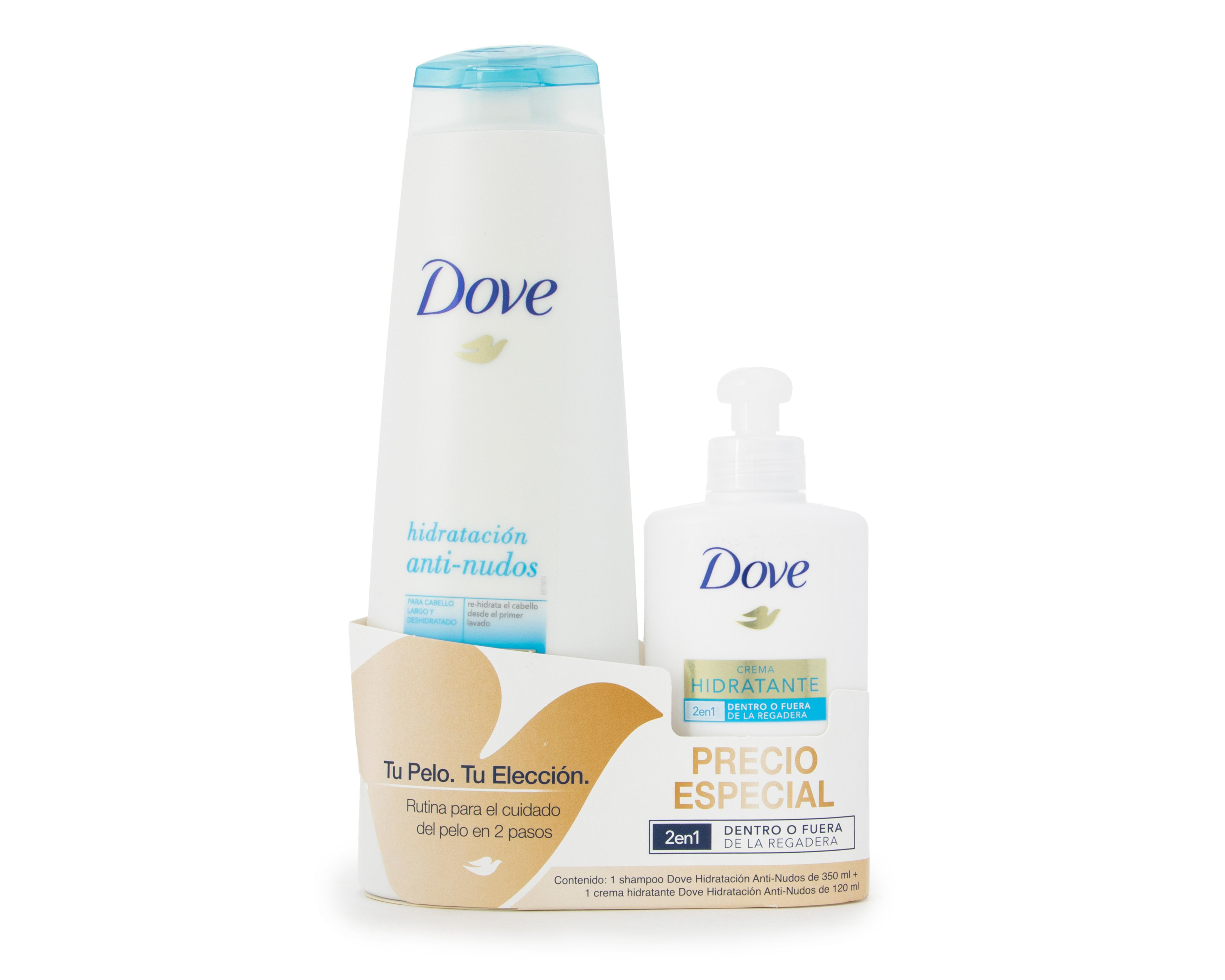 Shampoo Dove Hidratación Antinudos 2 Piezas