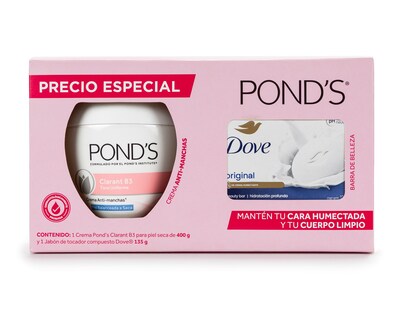 Foto 6 | Crema Pond's Clarant B3 Anti-Manchas y Jabón Dove Original