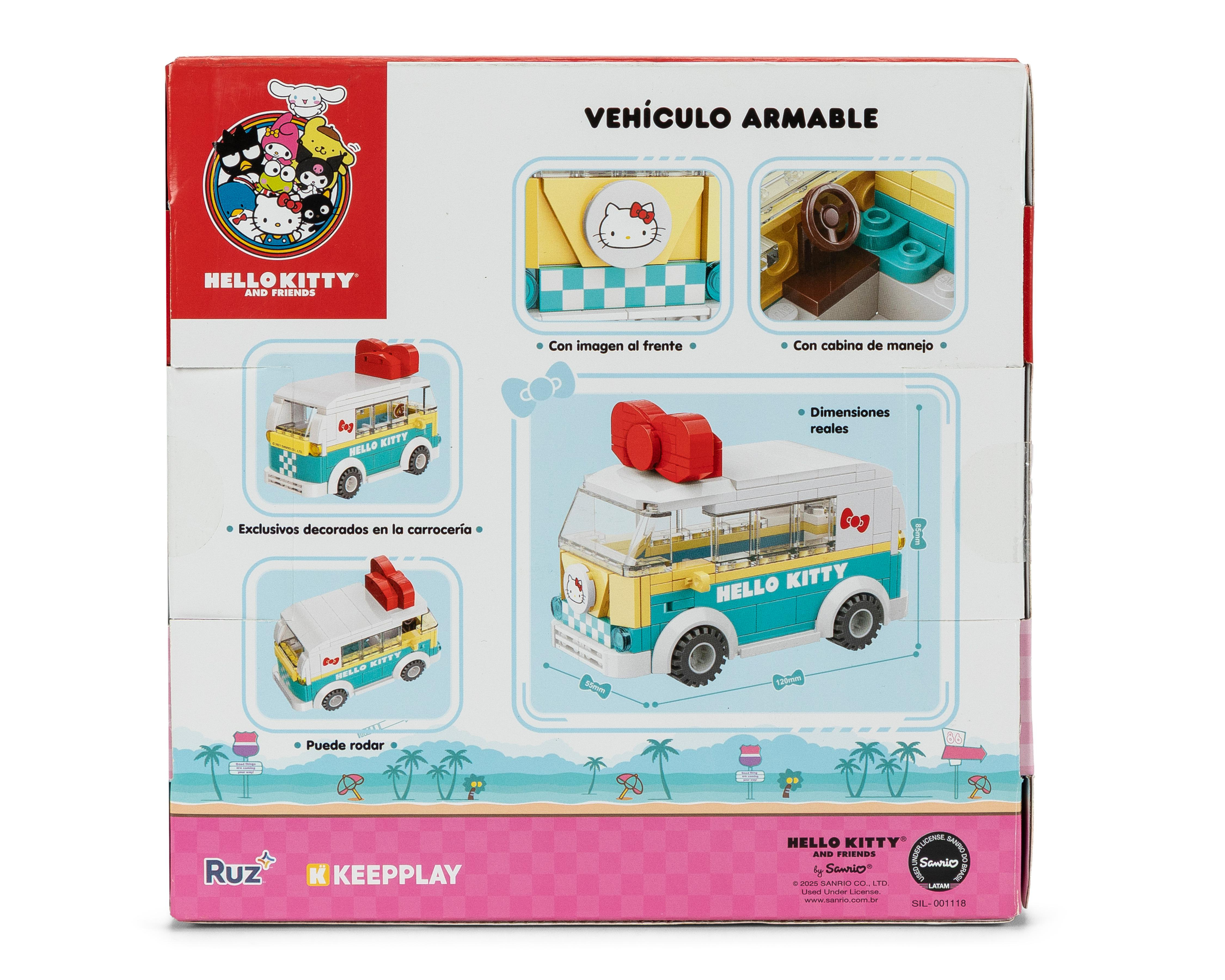 Foto 4 pulgar | Bloques de Construcción Vehículo Armable Hello Kitty 158 Piezas