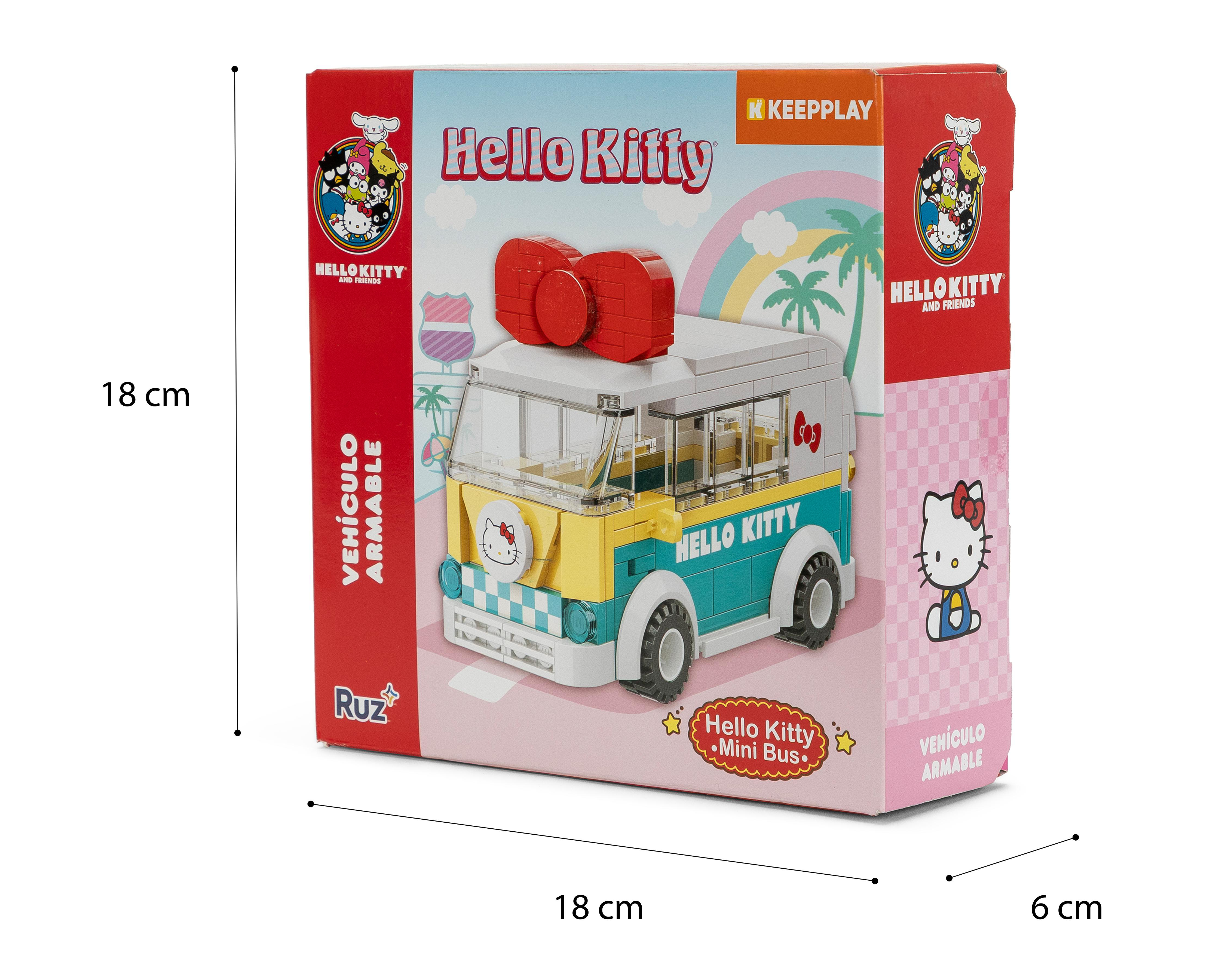 Foto 5 pulgar | Bloques de Construcción Vehículo Armable Hello Kitty 158 Piezas
