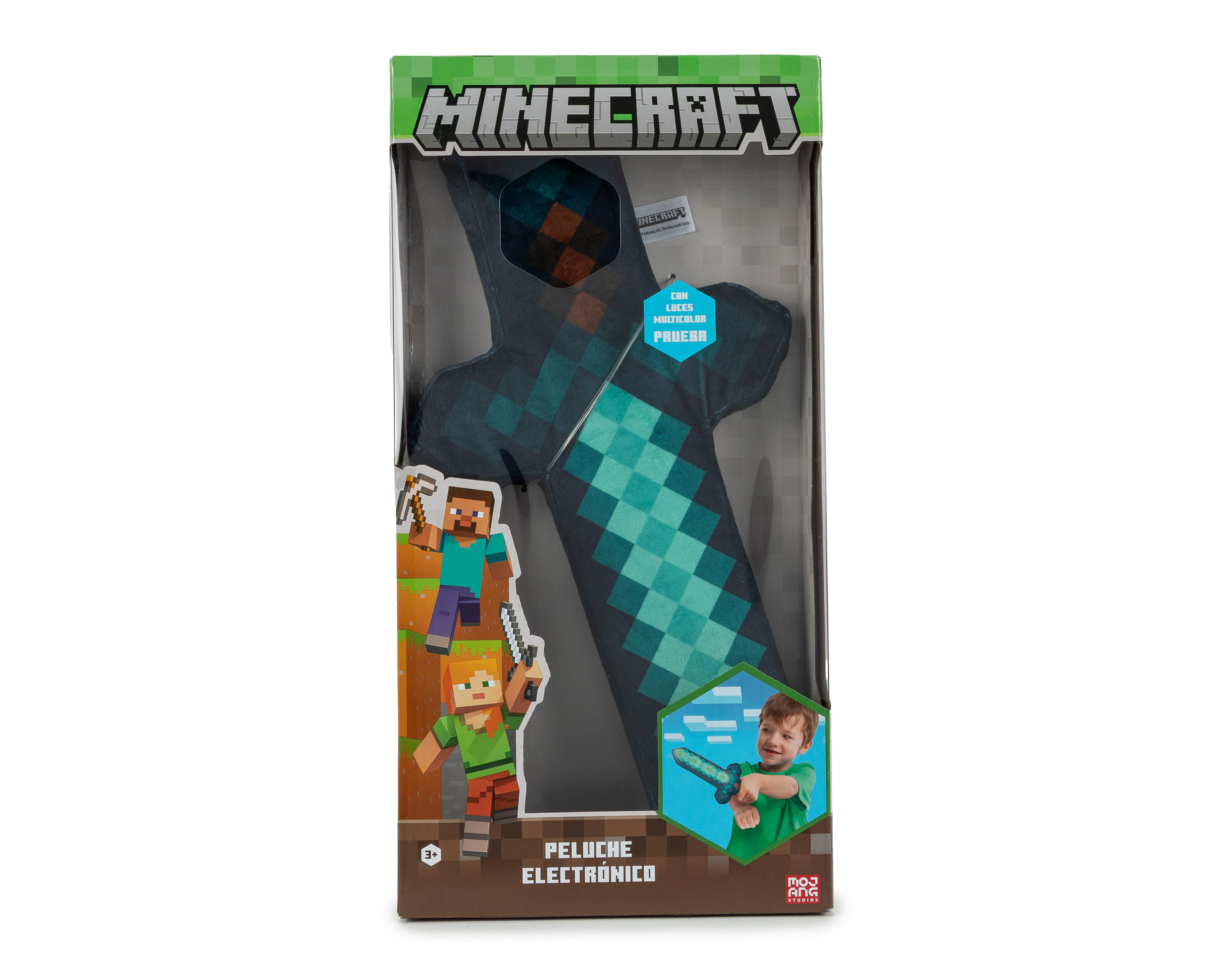 Foto 6 pulgar | Espada de Peluche Minecraft con Luces