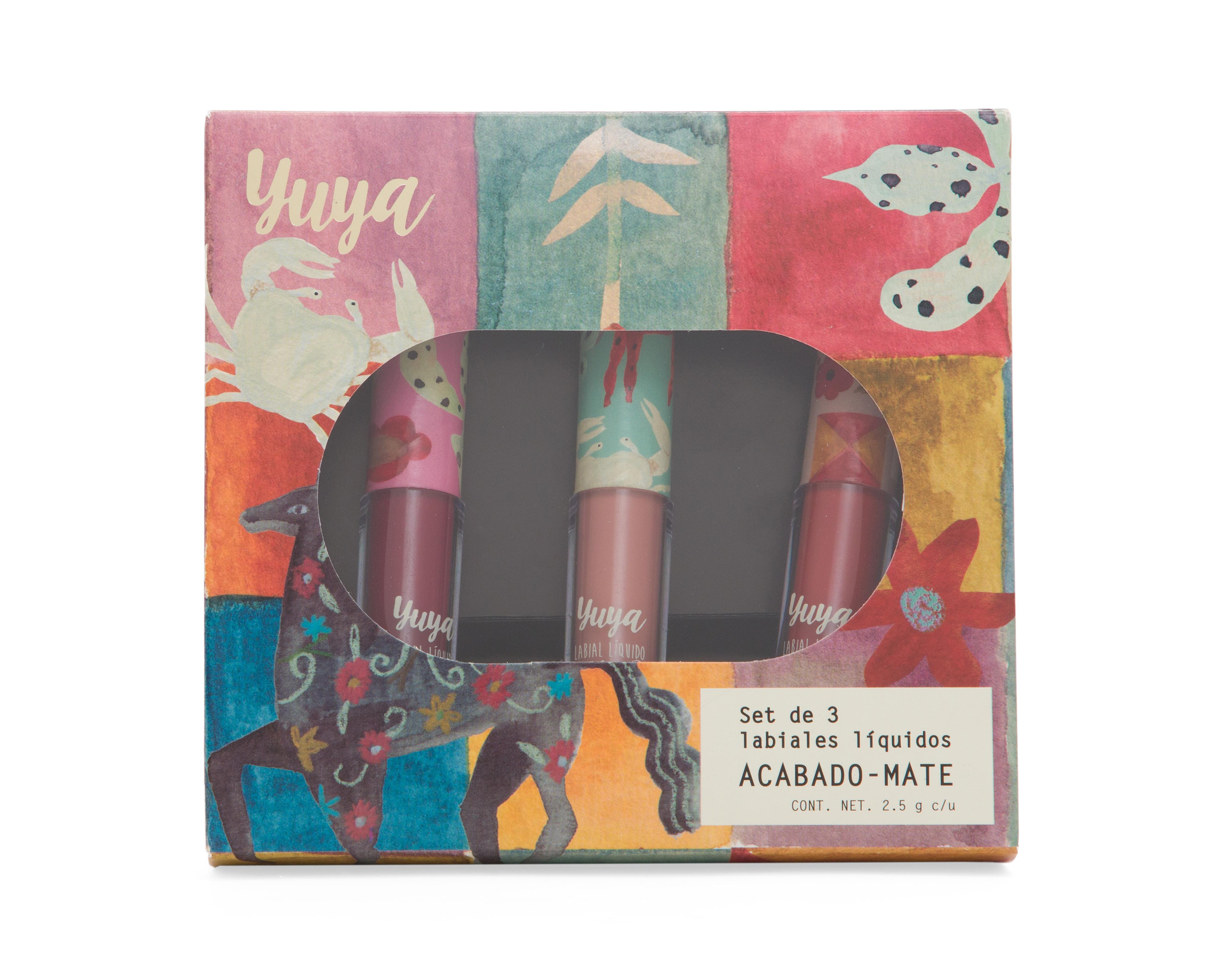 Labial Líquido Yuya Acabado Mate 3 Piezas