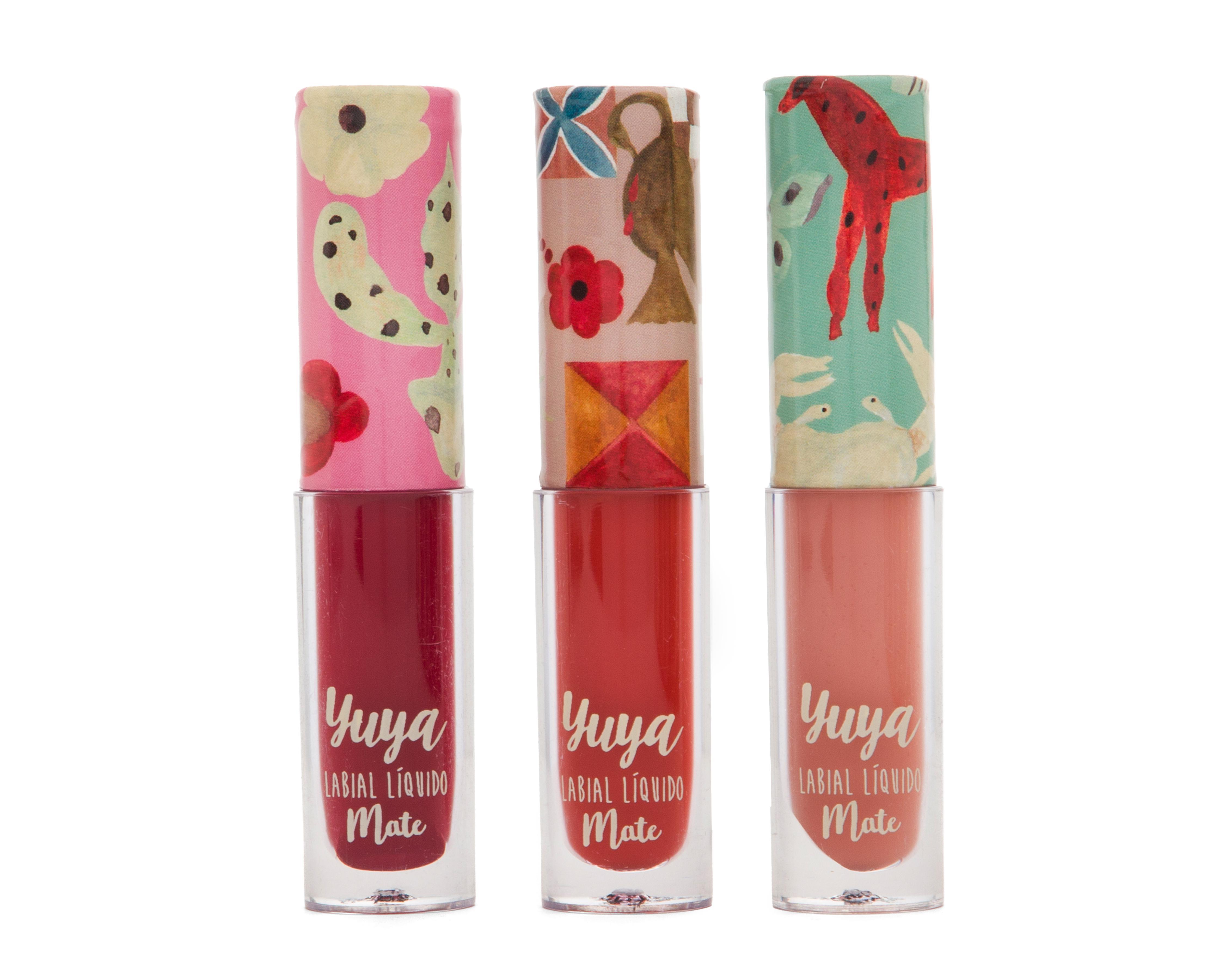 Labial Líquido Yuya Acabado Mate 3 Piezas