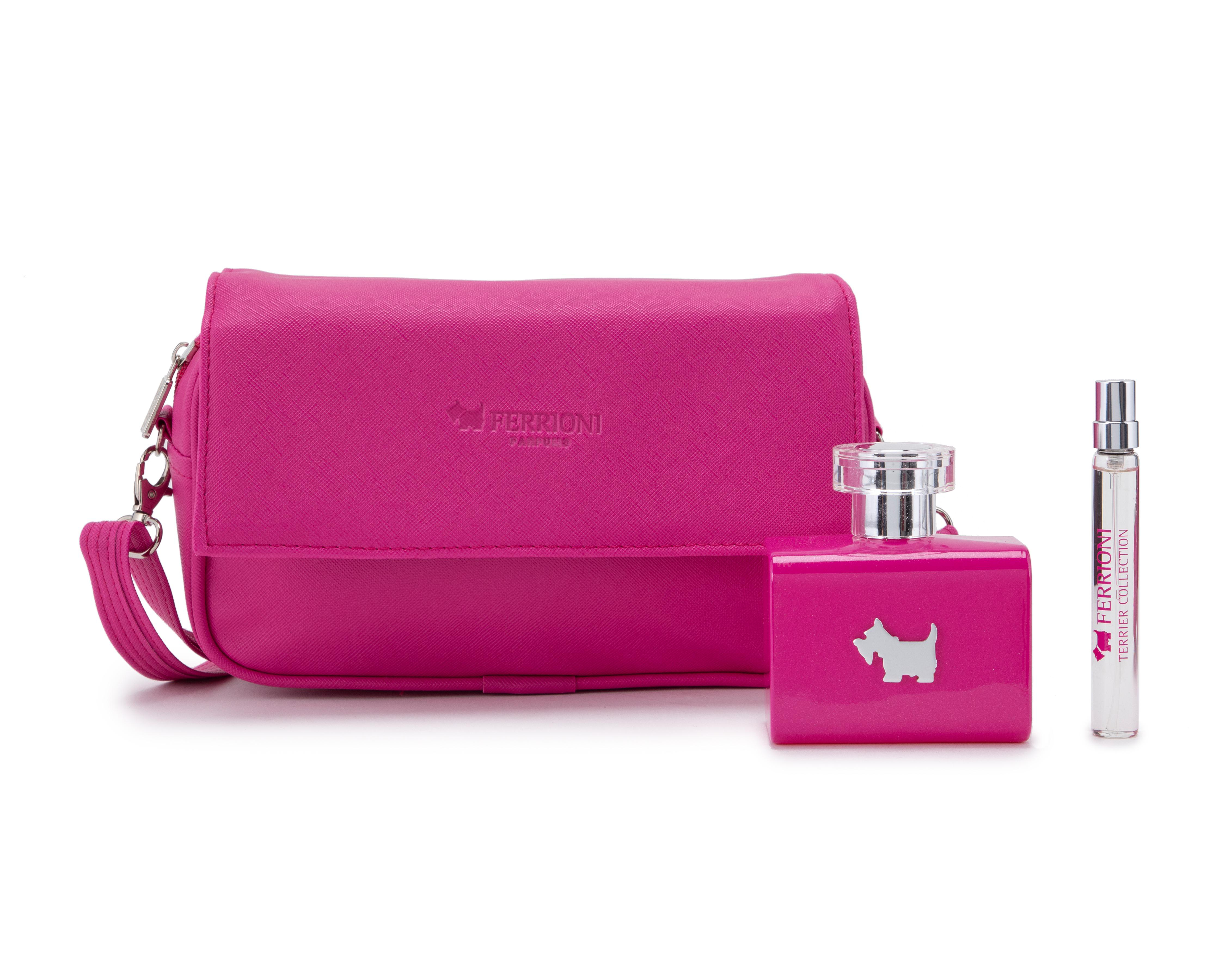 Foto 2 pulgar | Estuche para Mujer Ferrioni Terrier Pink 3 Piezas