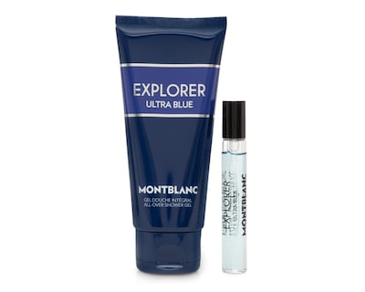 Foto 3 | Estuche para Hombre Montblanc Explorer Ultra Blue 3 Piezas