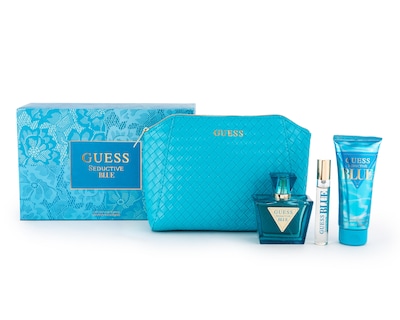 Foto 1 | Estuche para Mujer Guess Seductive Blue 4 Piezas