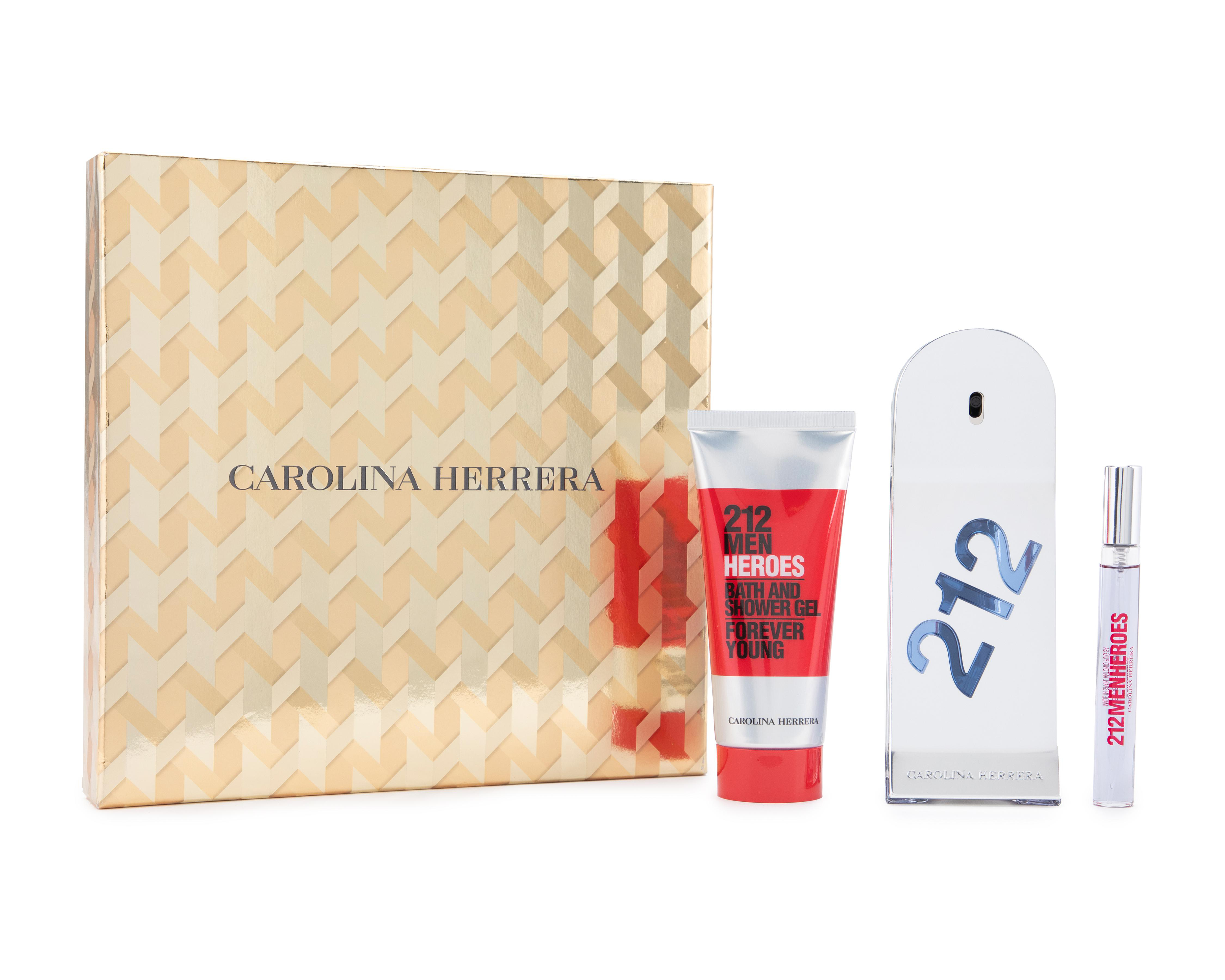 Estuche para Hombre Carolina Herrera 212 Heroes 3 Piezas