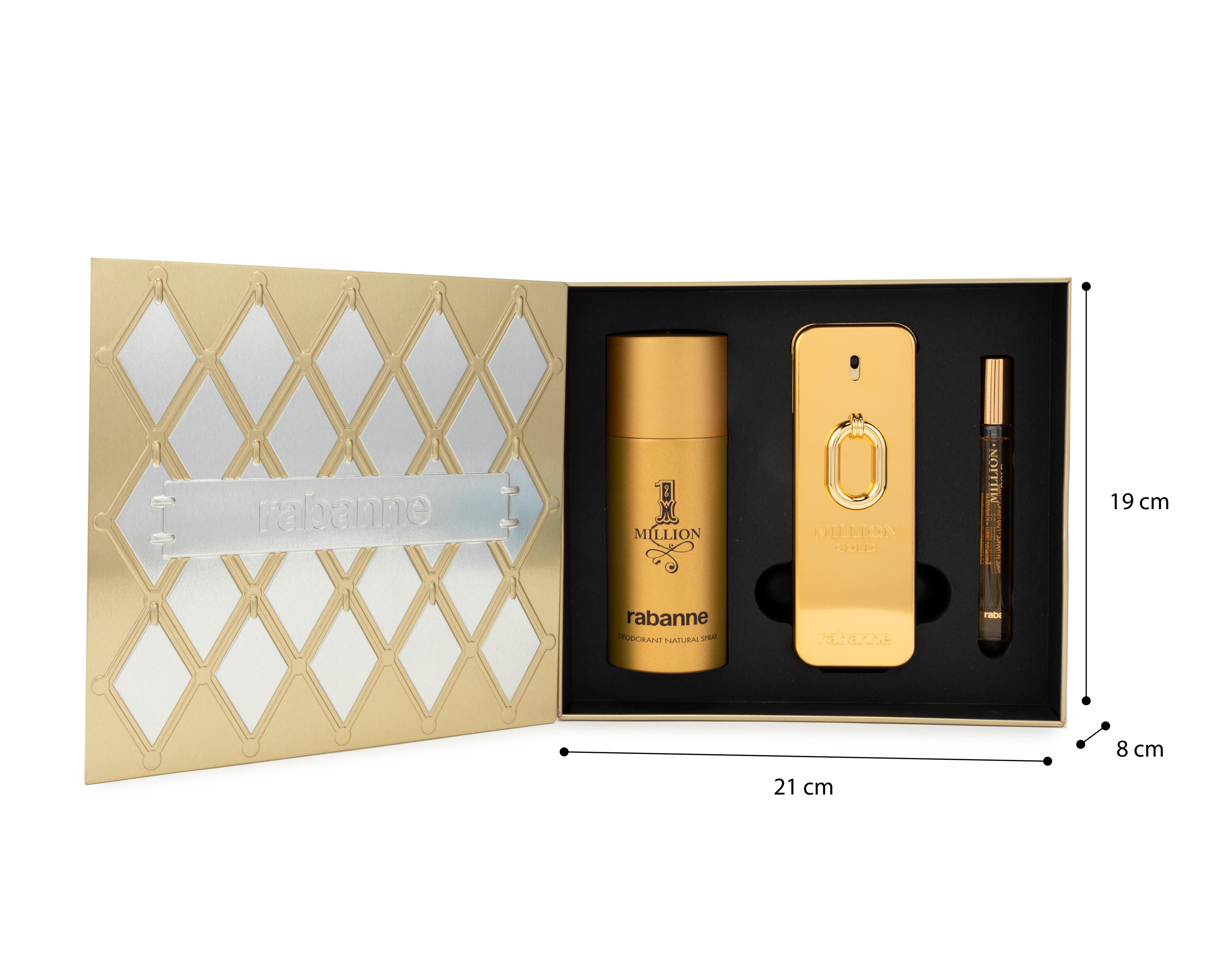 Foto 6 pulgar | Estuche para Hombre Paco Rabanne 1 Million Gold 3 Piezas